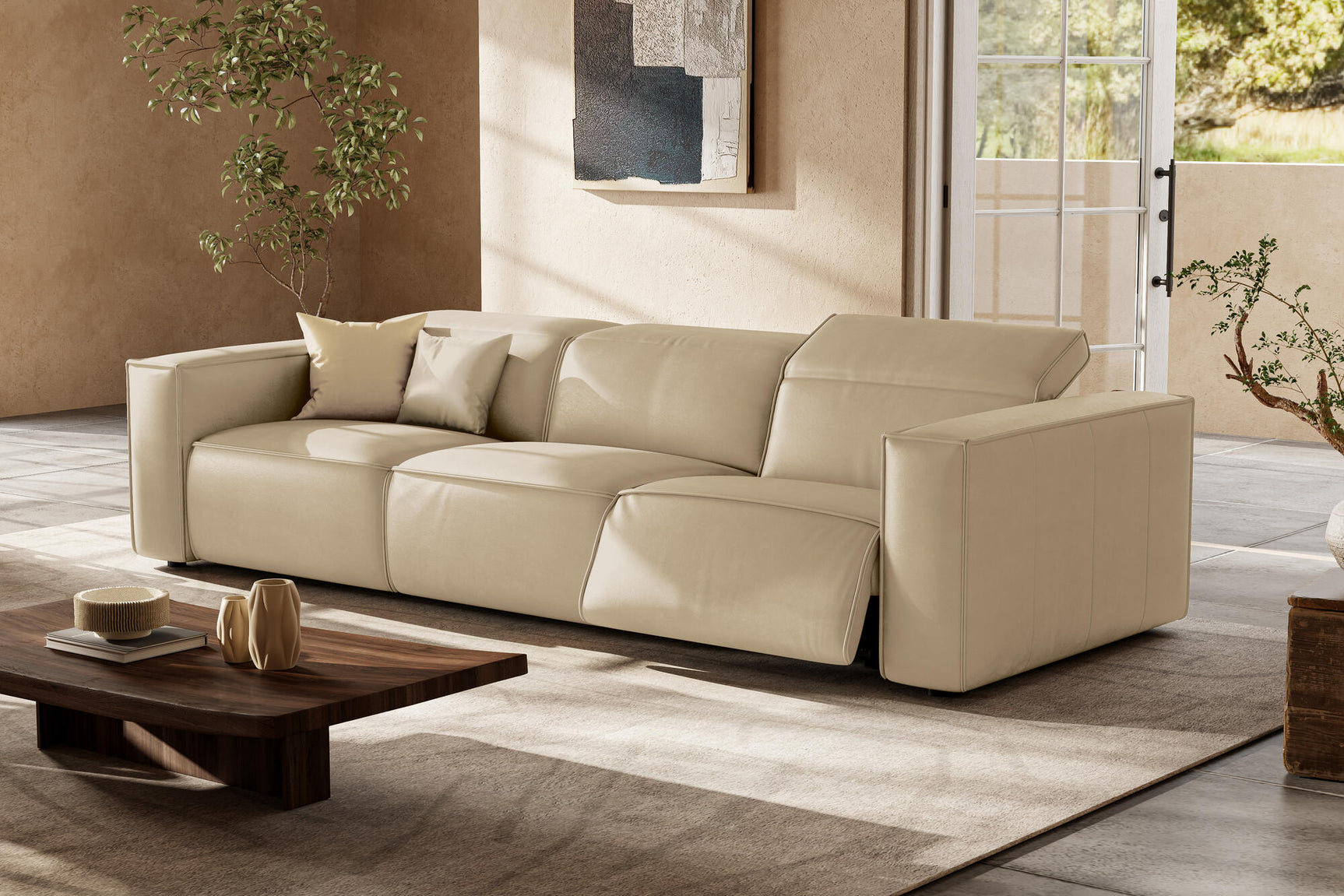 Emery Leather Recliner Sofa