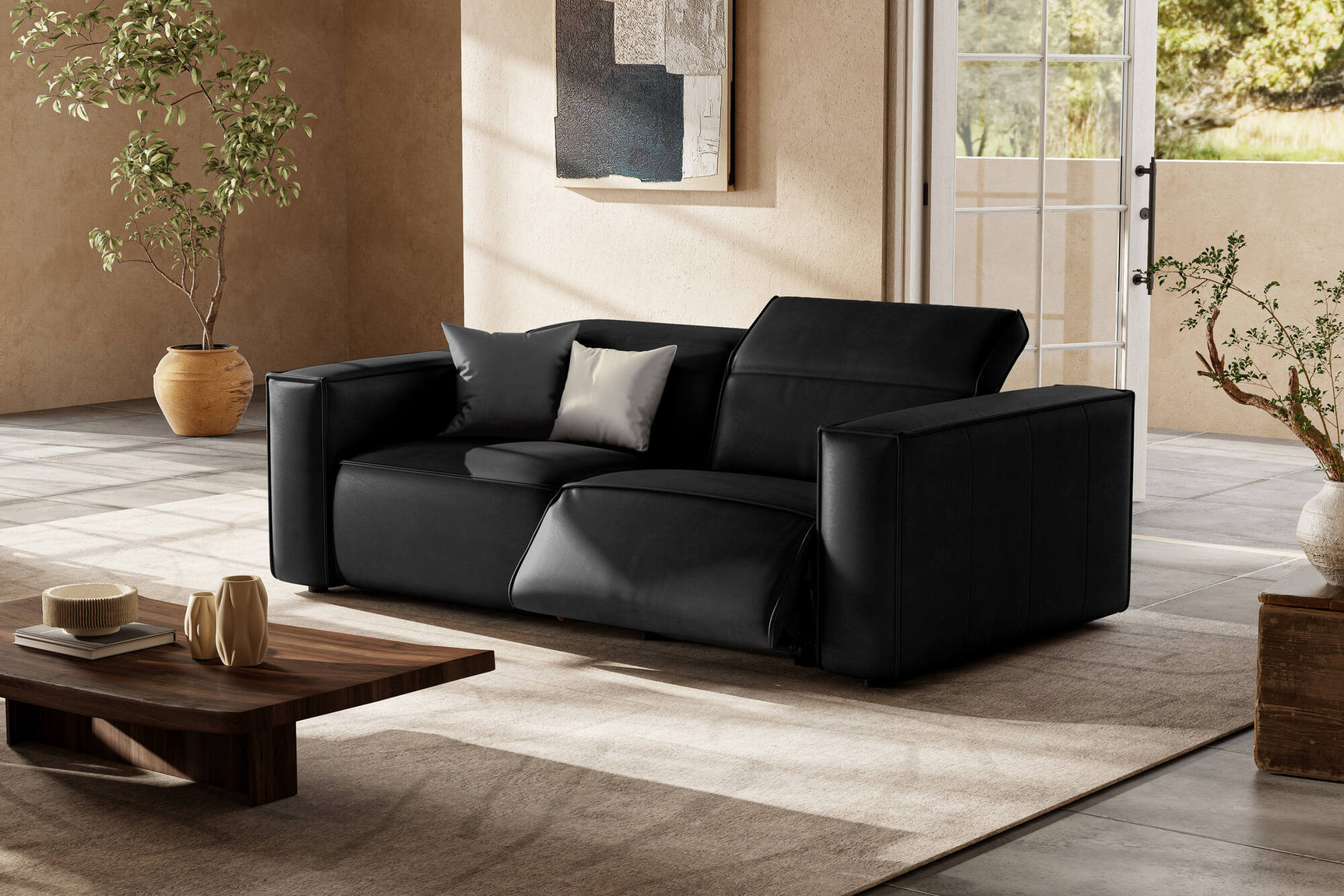 Emery Leather Recliner Sofa