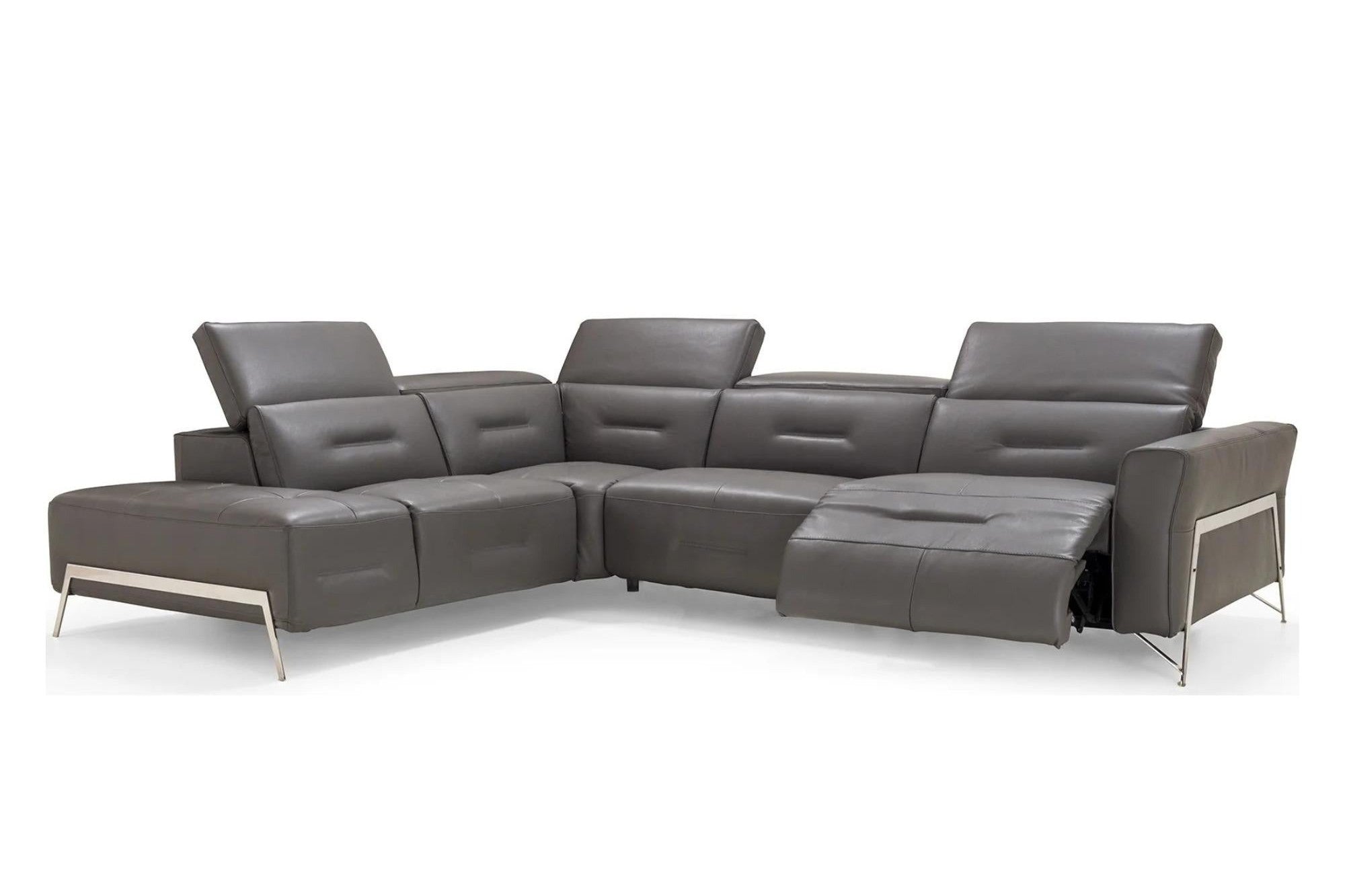 Ramona Leather Reclining Sectional Sofa