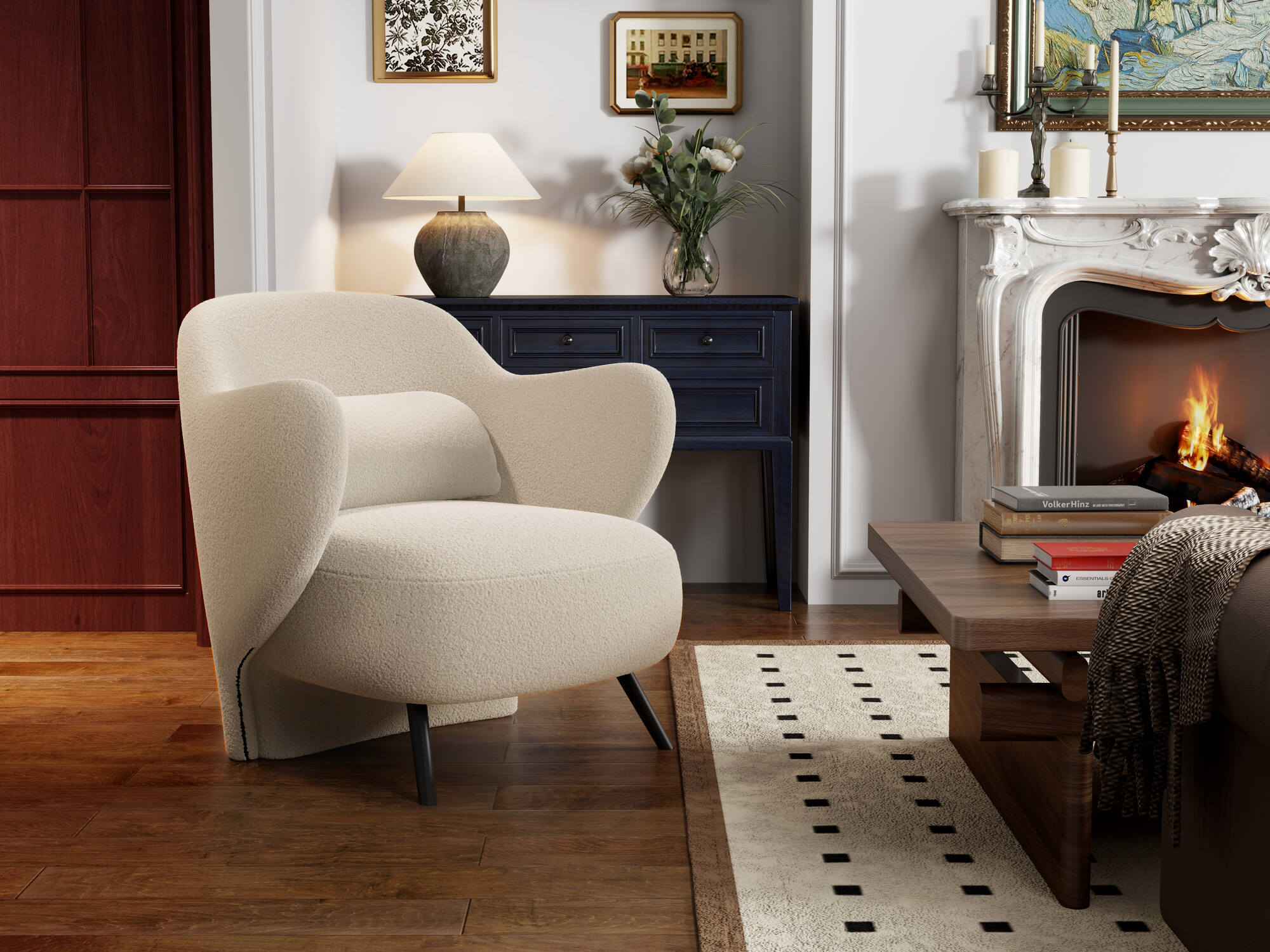 Erica Boucle Accent Chair