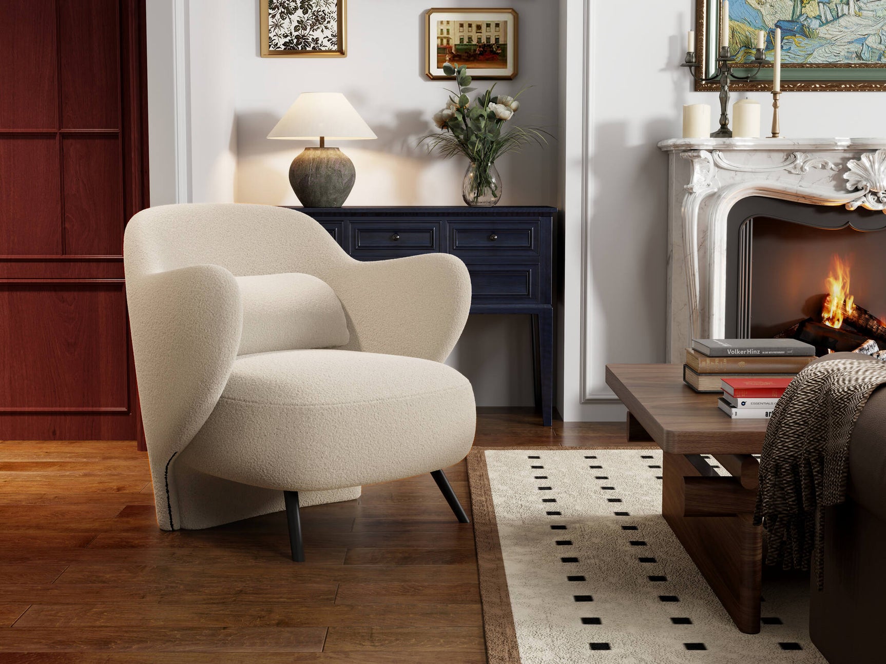 Erica Boucle Accent Chair