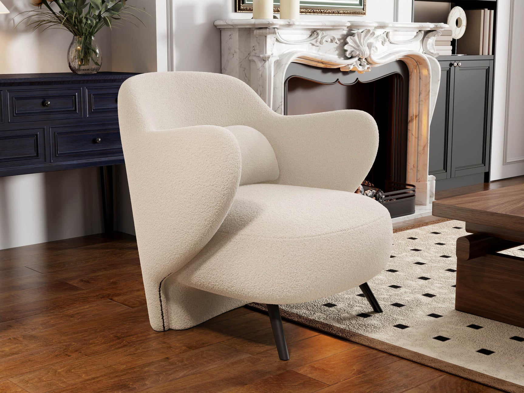 Erica Boucle Accent Chair