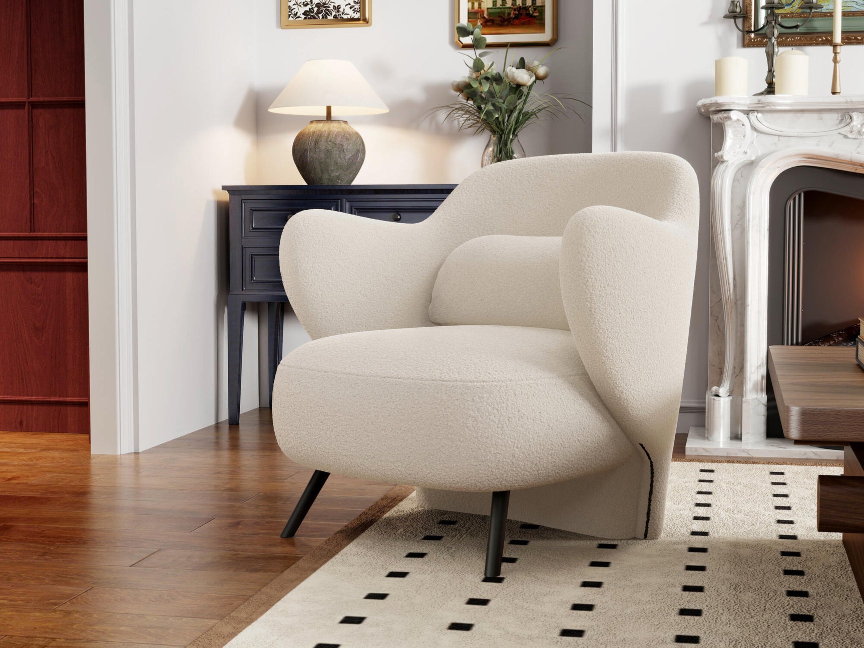 Erica Boucle Accent Chair