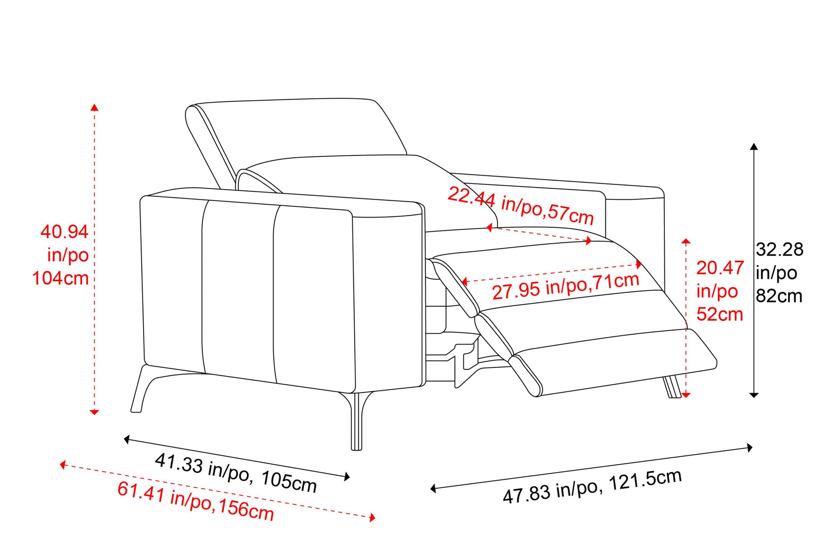 Esther Leather Recliner Chair