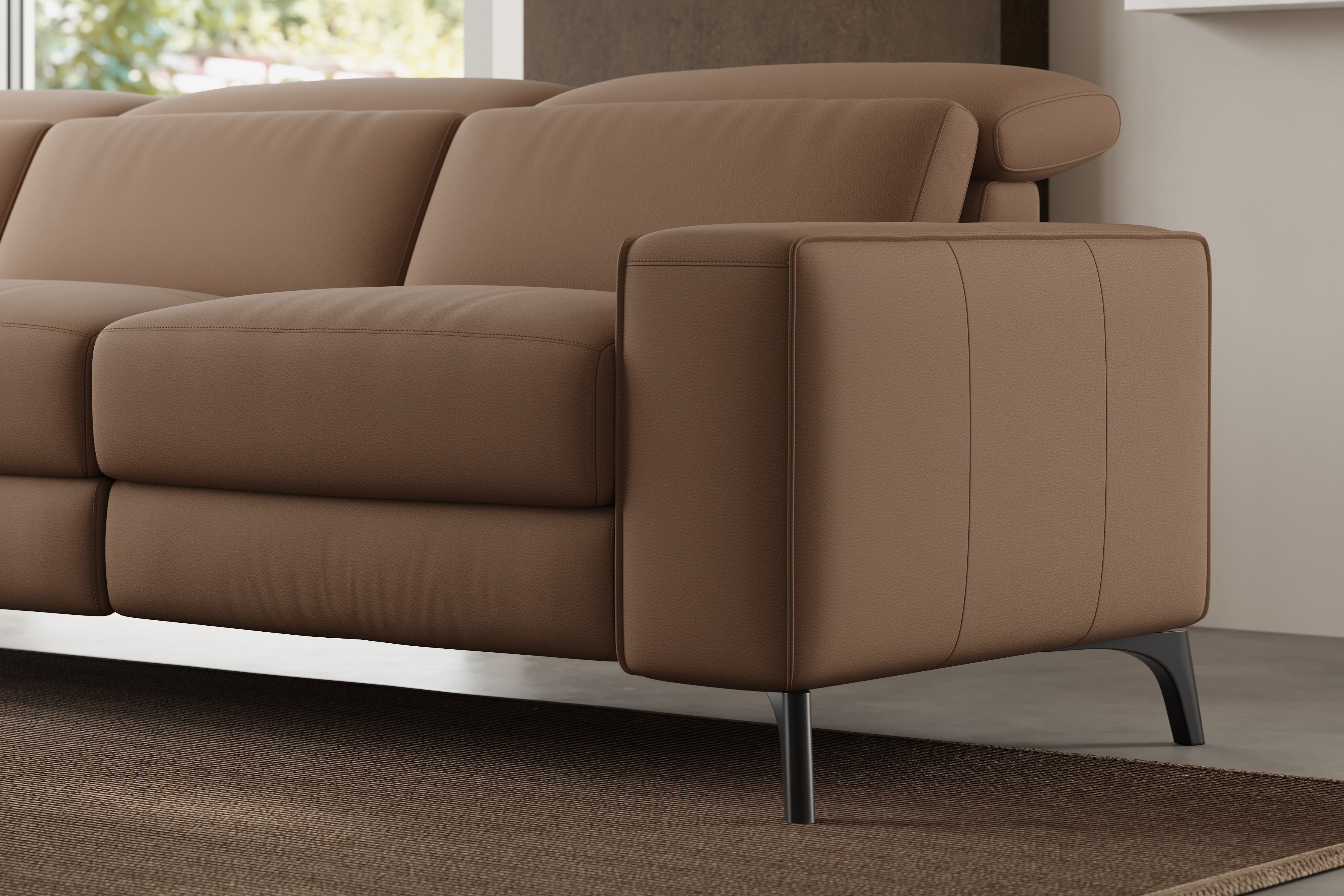 Esther Leather Corner Recliner Sectional Sofa