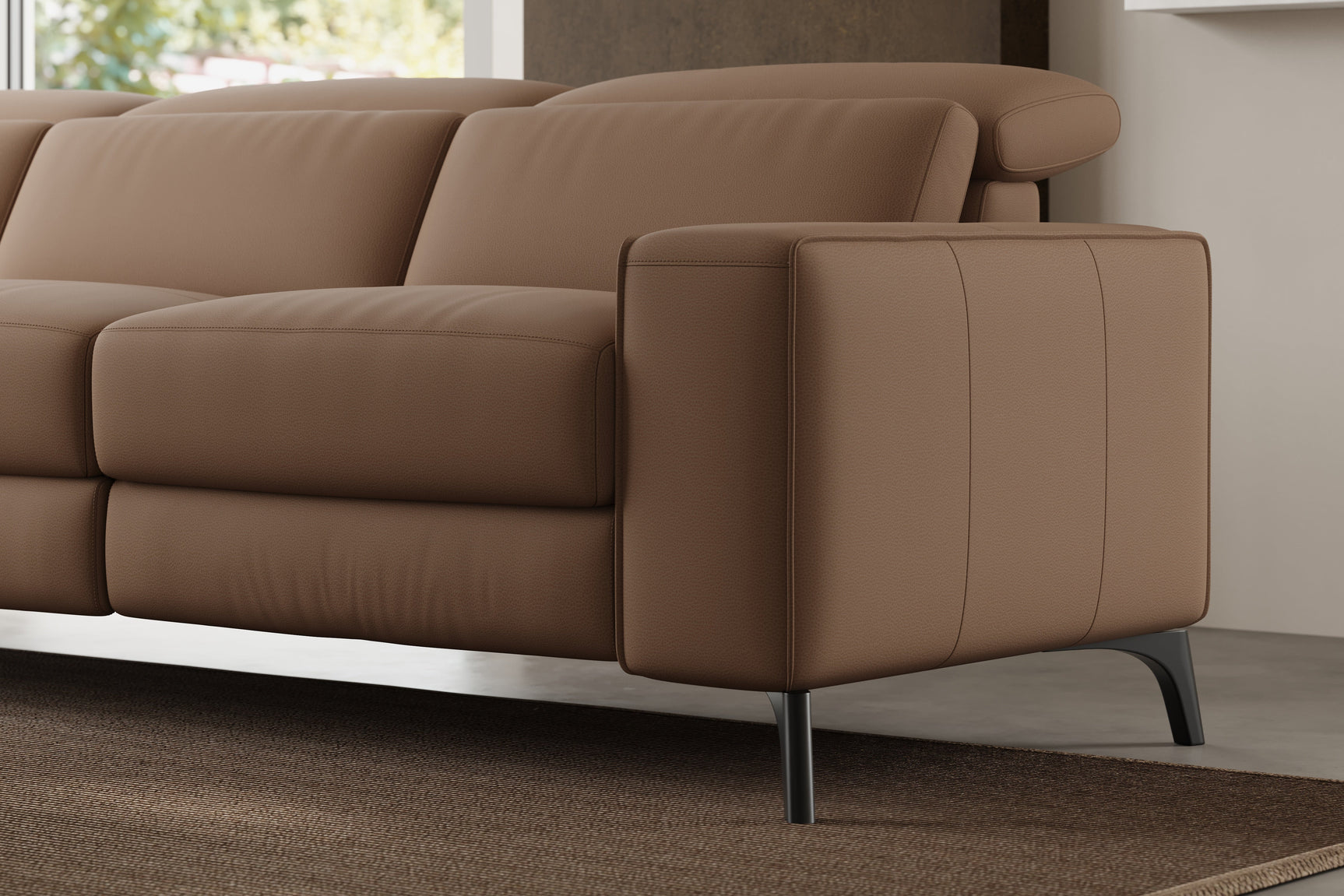 Esther Leather Corner Recliner Sectional Sofa