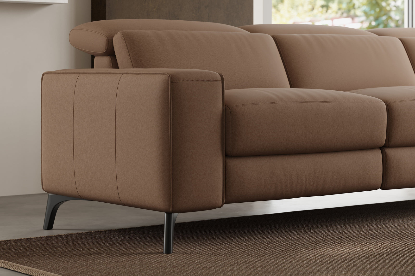 Esther Leather Corner Recliner Sectional Sofa