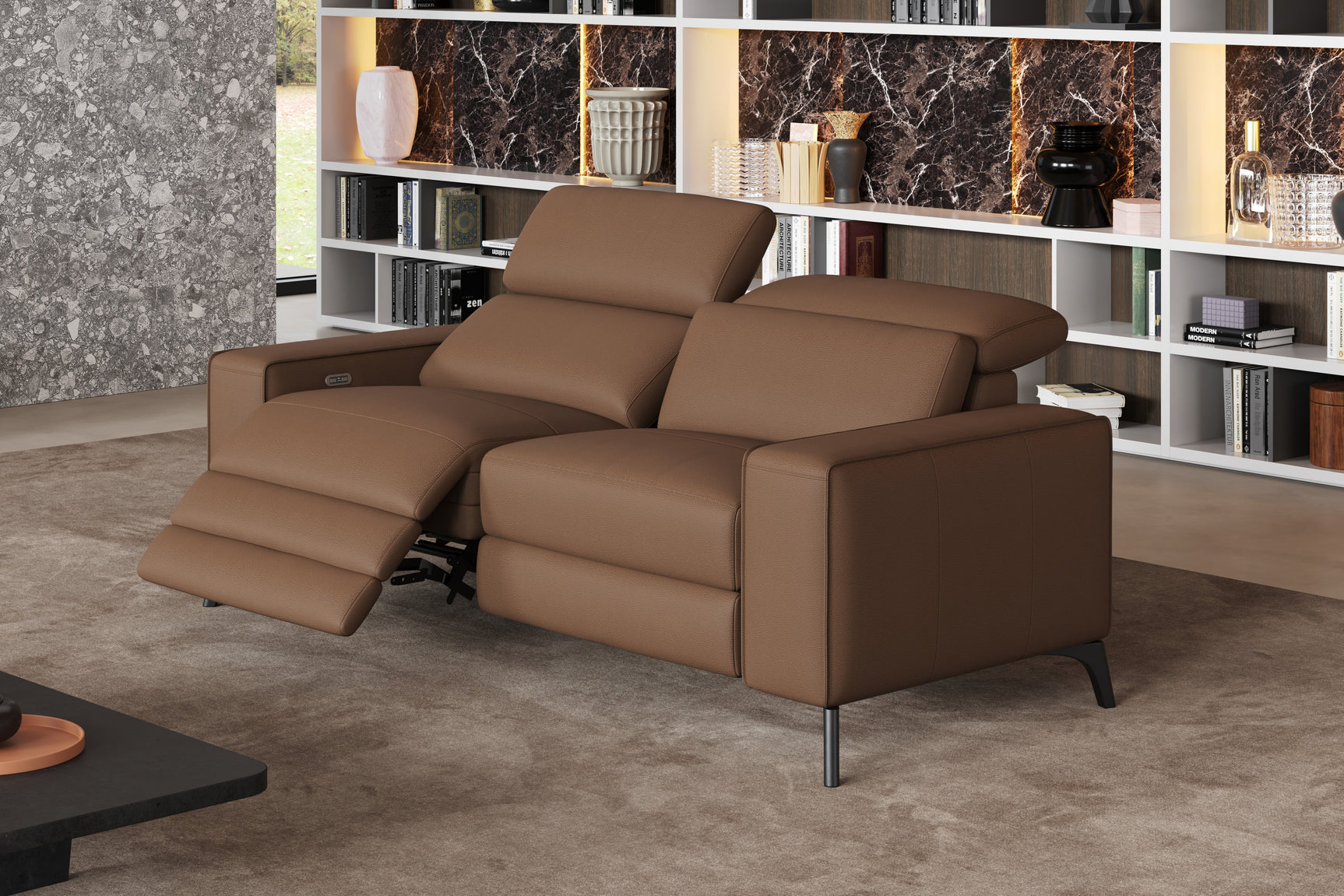 Esther Leather Dual Recliner Sofa