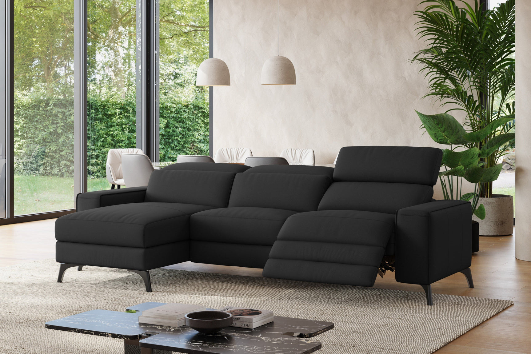 Esther Leather Recliner Sectional Sofa