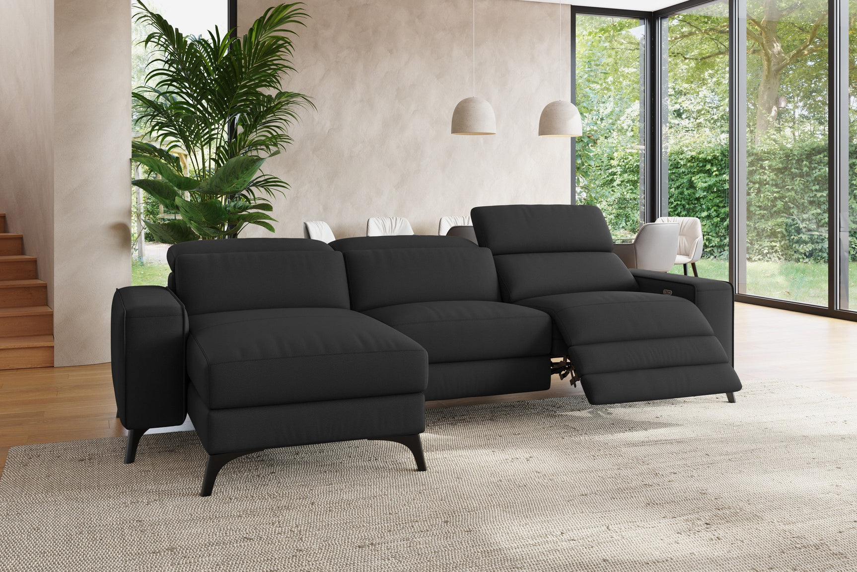 Esther Leather Recliner Sectional Sofa