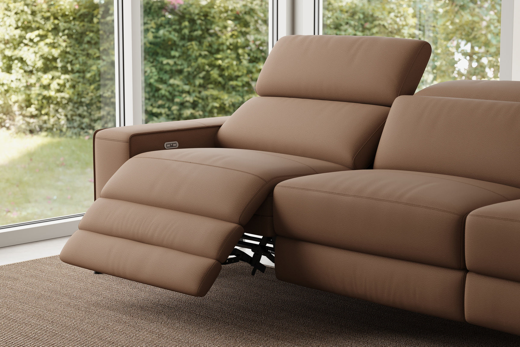 Esther Leather Recliner Sectional Sofa
