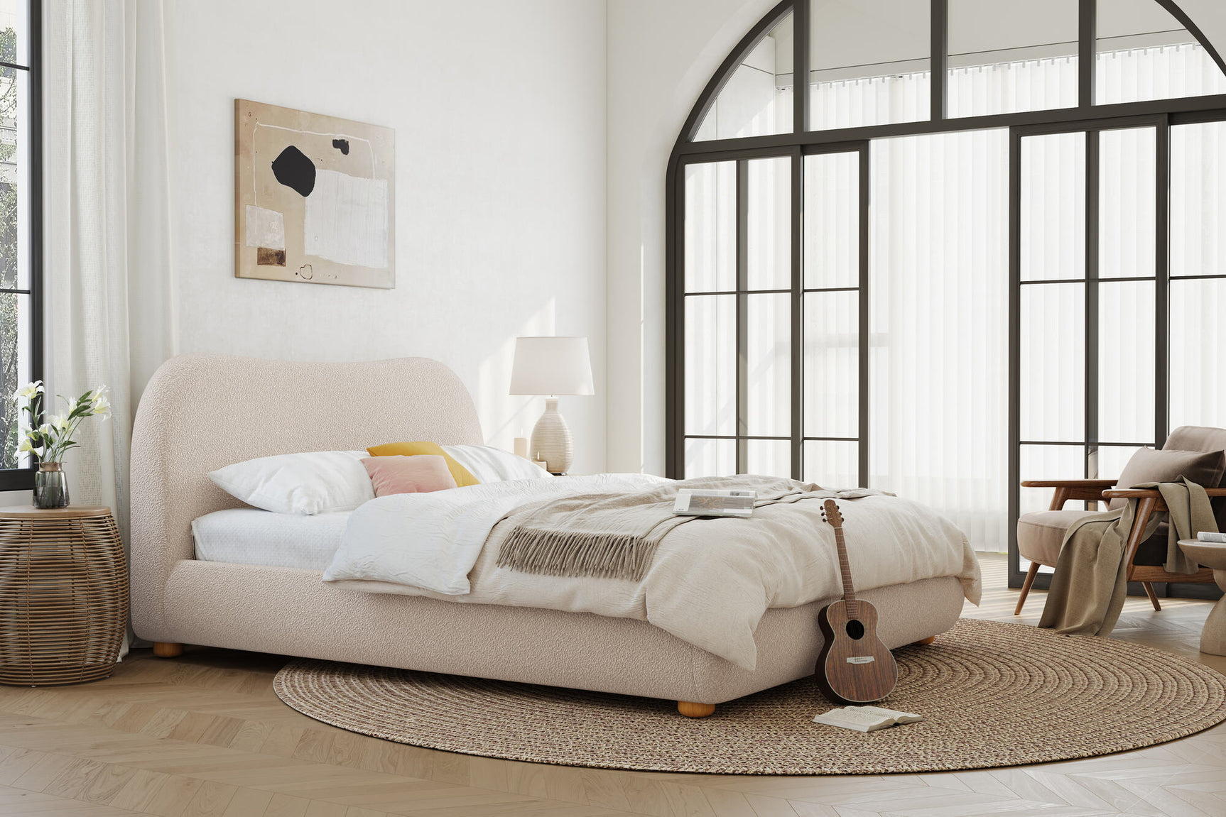 Etta Fabric Upholstered Bed Frame