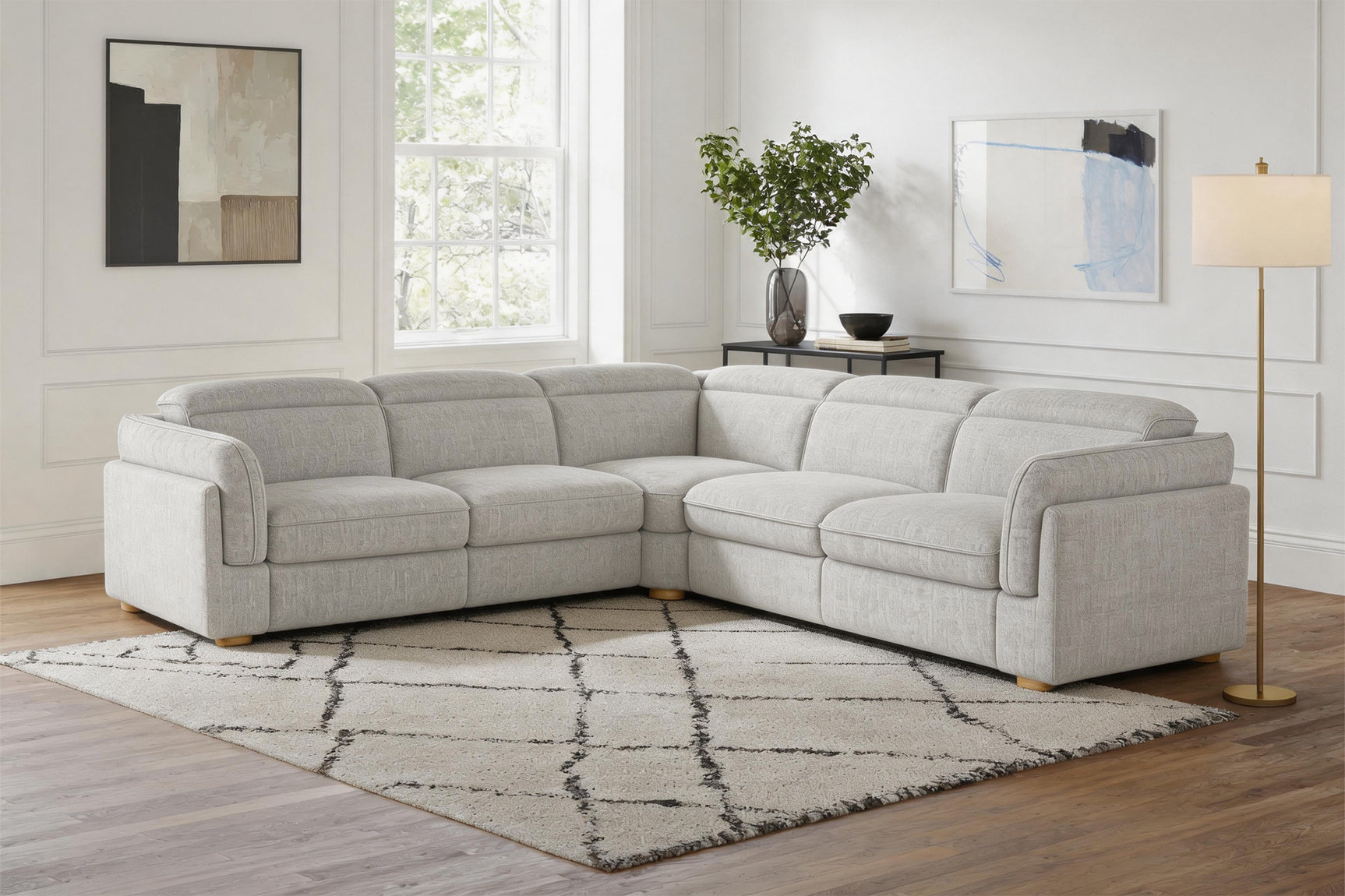 Fernanda Fabric Corner Sectional Sofa