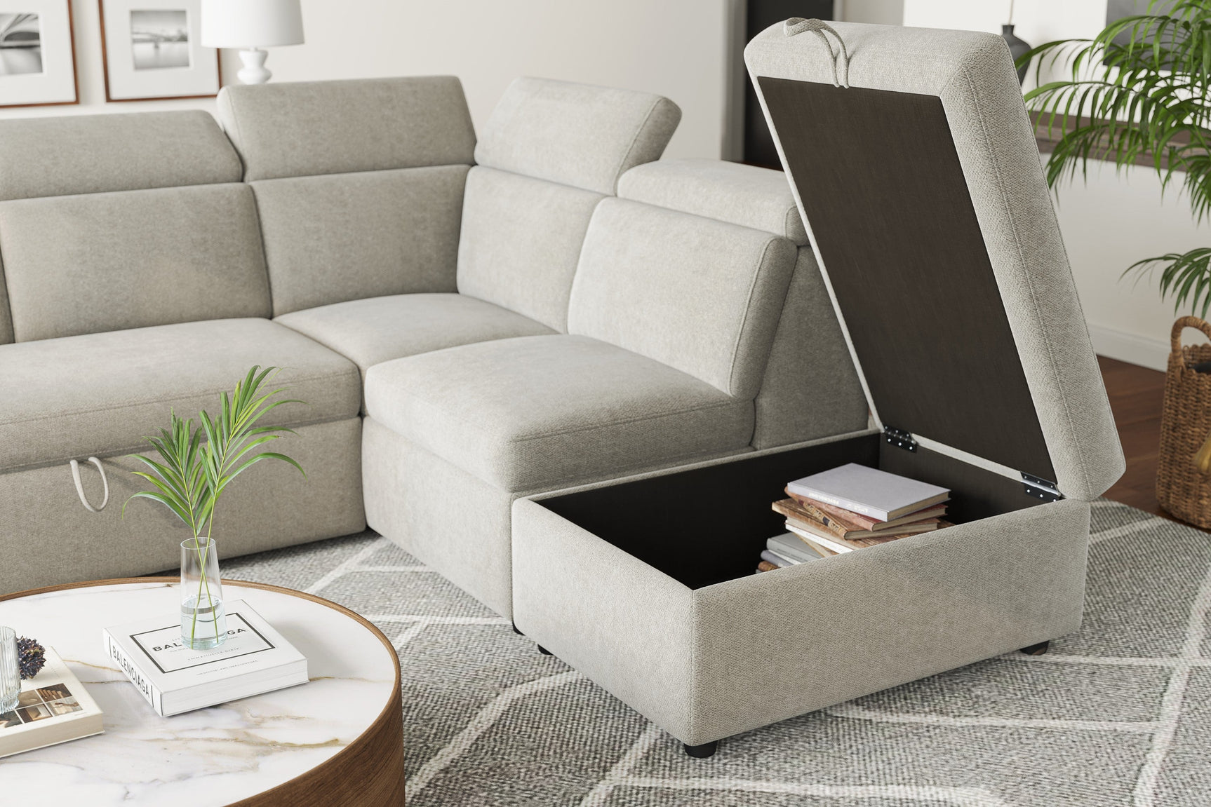 Finn Fabric Sectional Sofa Bed