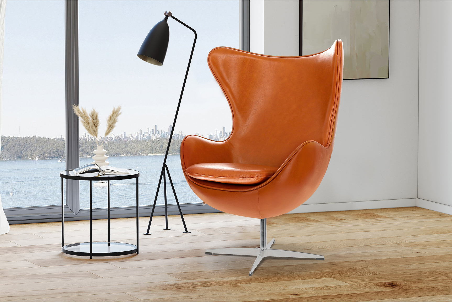 Finola Leather Accent Chair