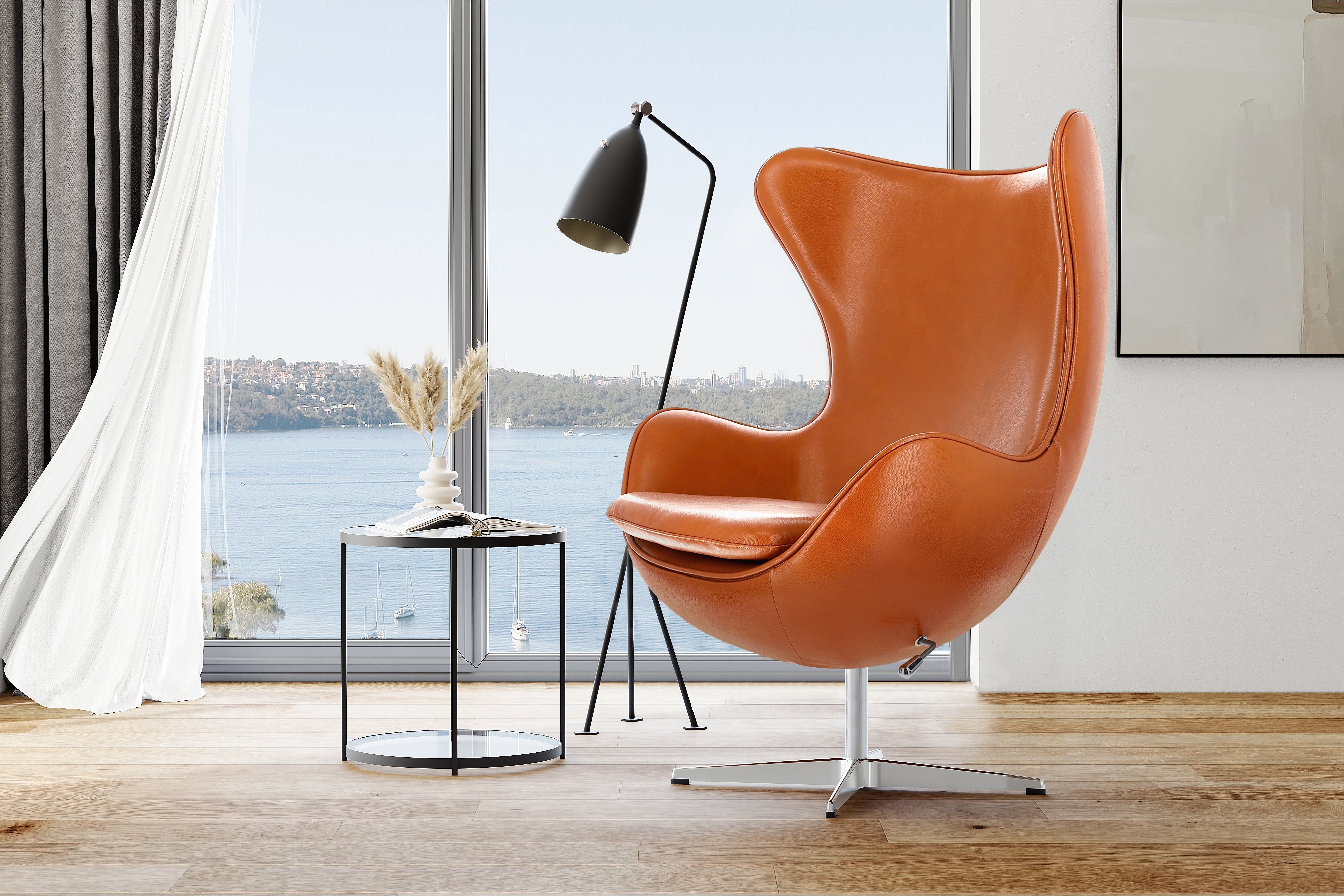 Finola Leather Accent Chair