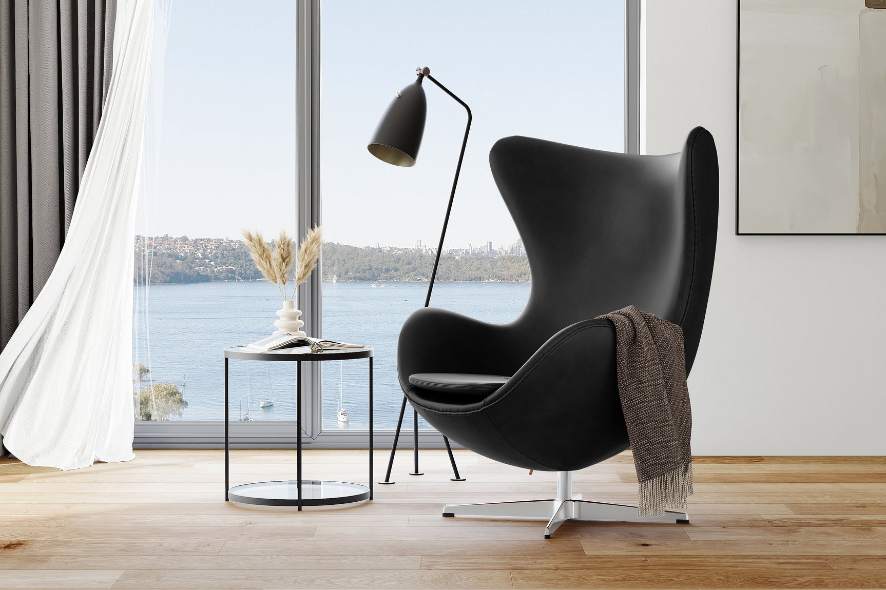 Finola Leather Accent Chair