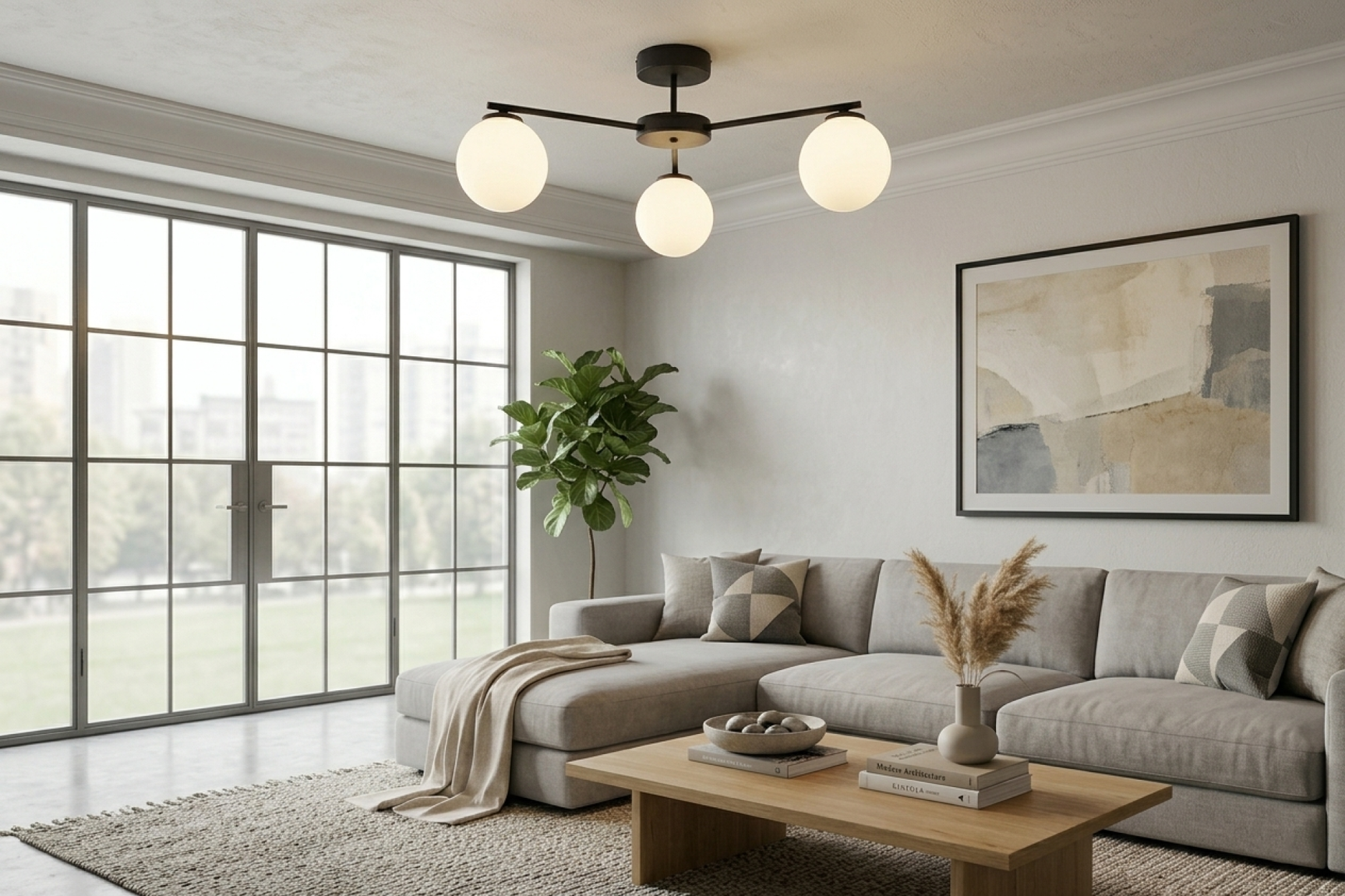 ELTON Black Scandinavian Ceiling Lamp 3