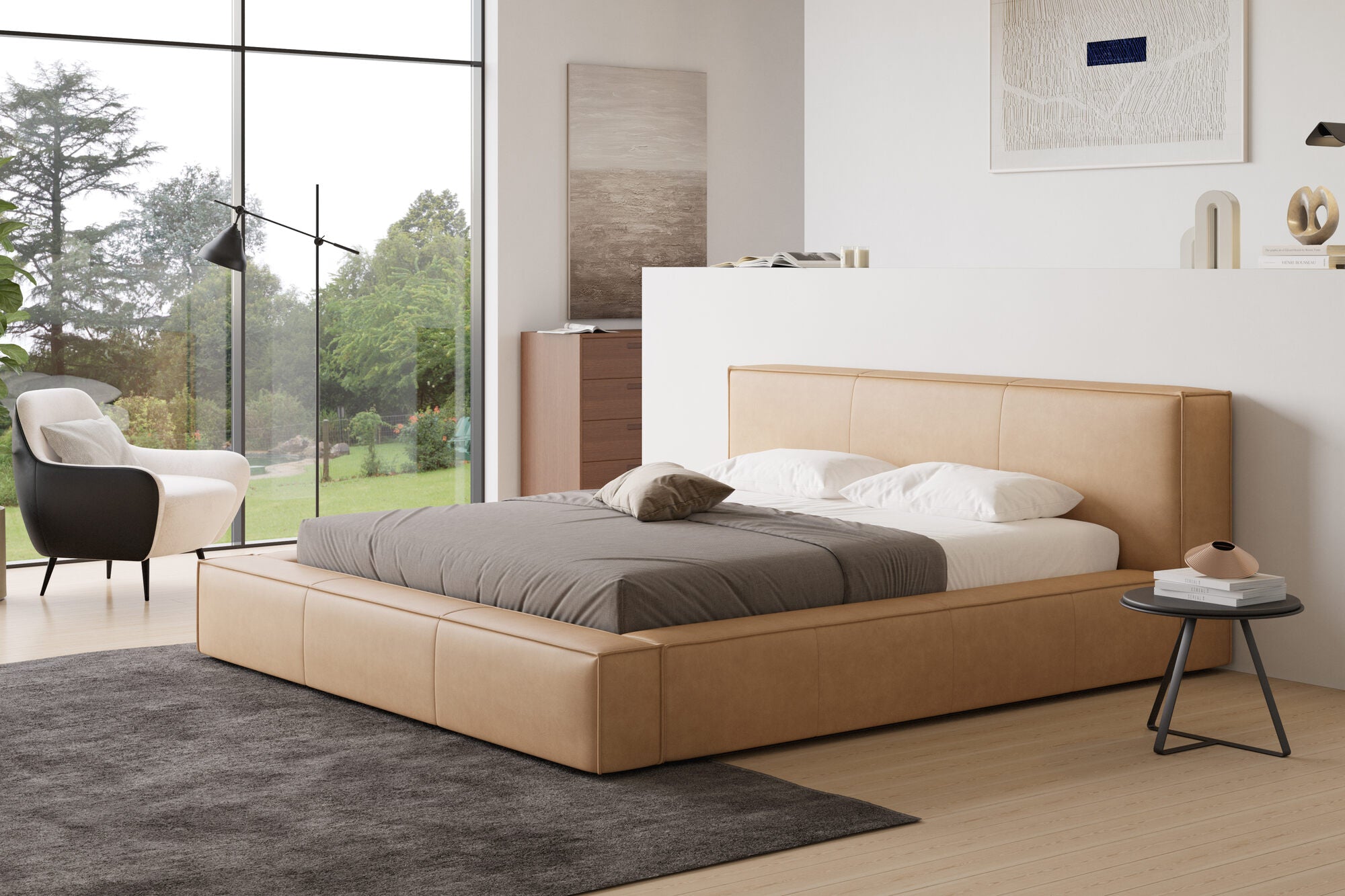 Gemma Leather Upholstered Bed Frame