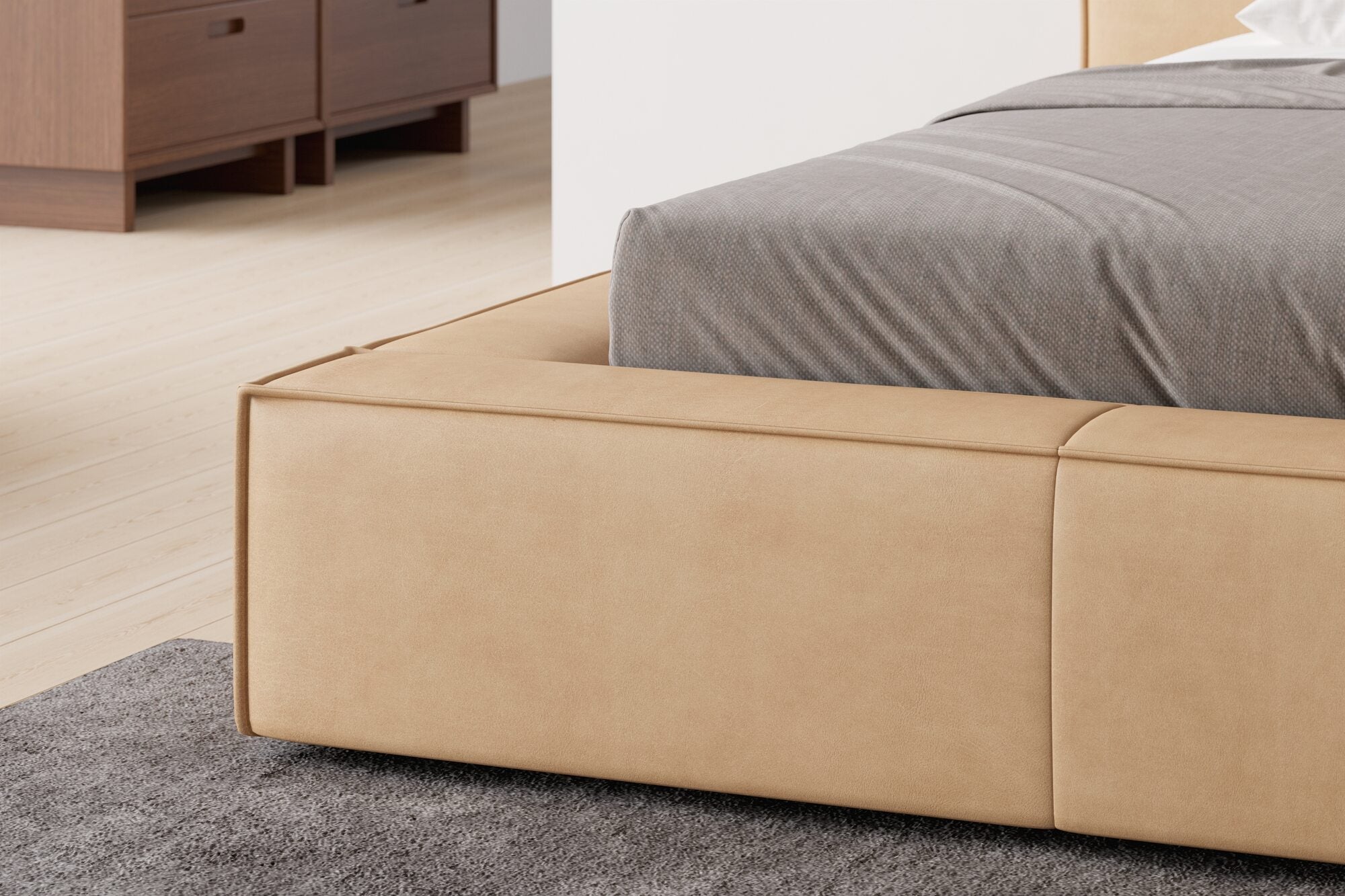 Gemma Leather Upholstered Bed Frame