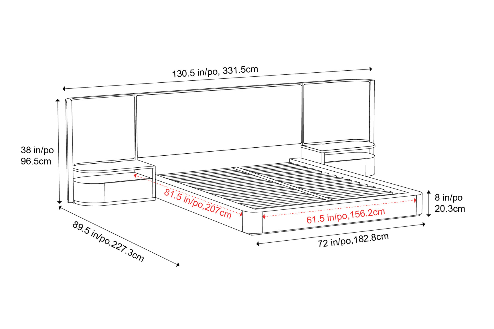 Gianna Wood Bed Frame