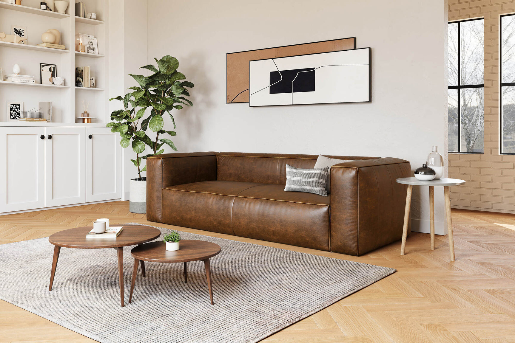 Graz Leather Sofa