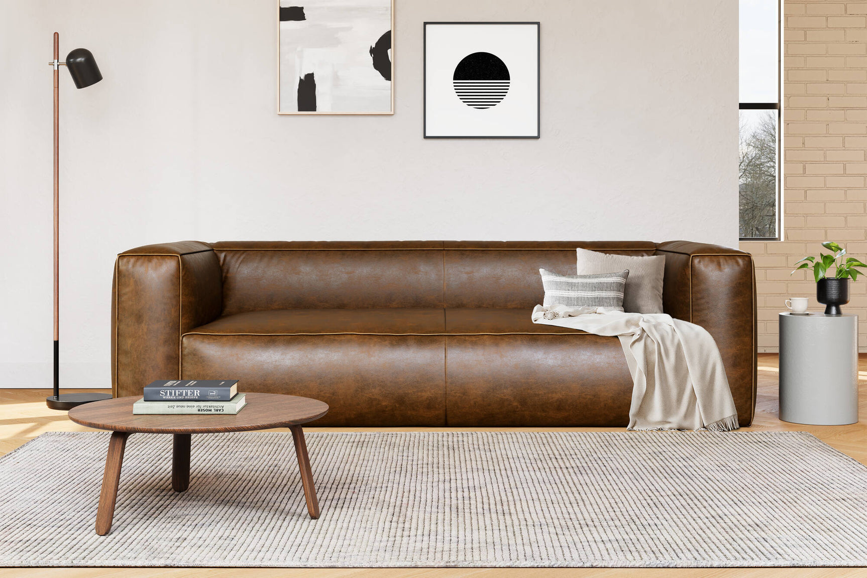 Graz Leather Sofa