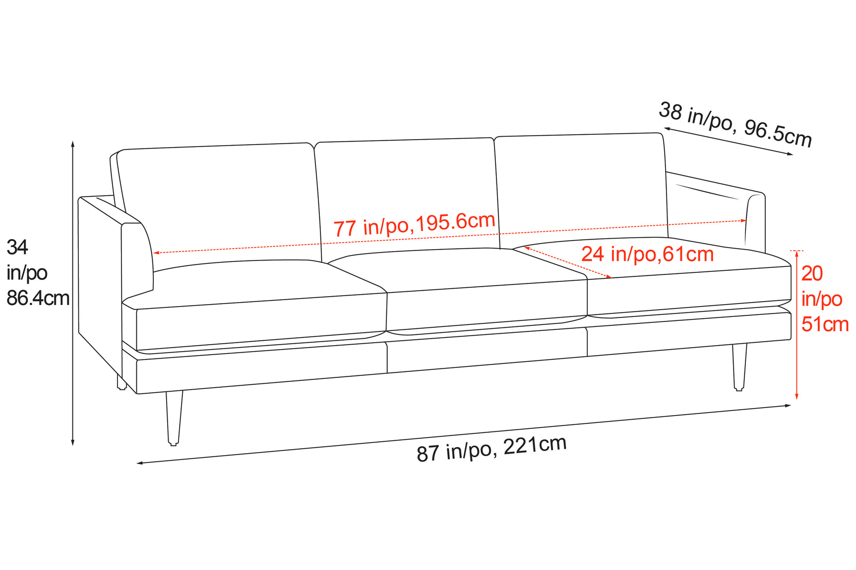 Grosseto Leather Sofa