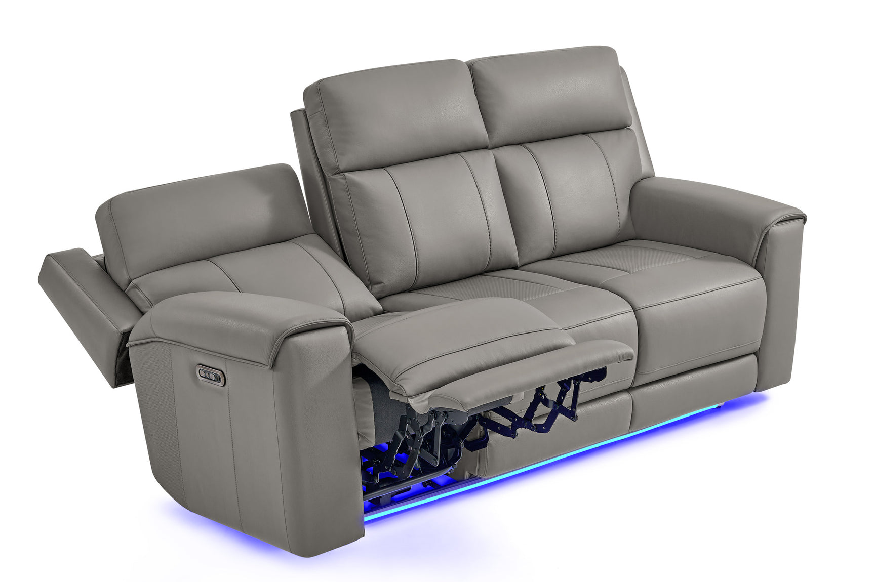 Harbour Immersive Audio Leather Dual Recliner Sofa with Console