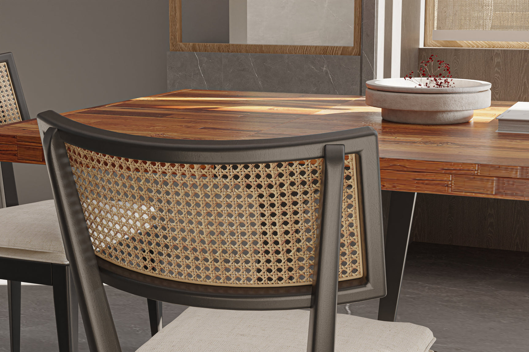 Harper Woven Cane Dining Chair (Set of 2)