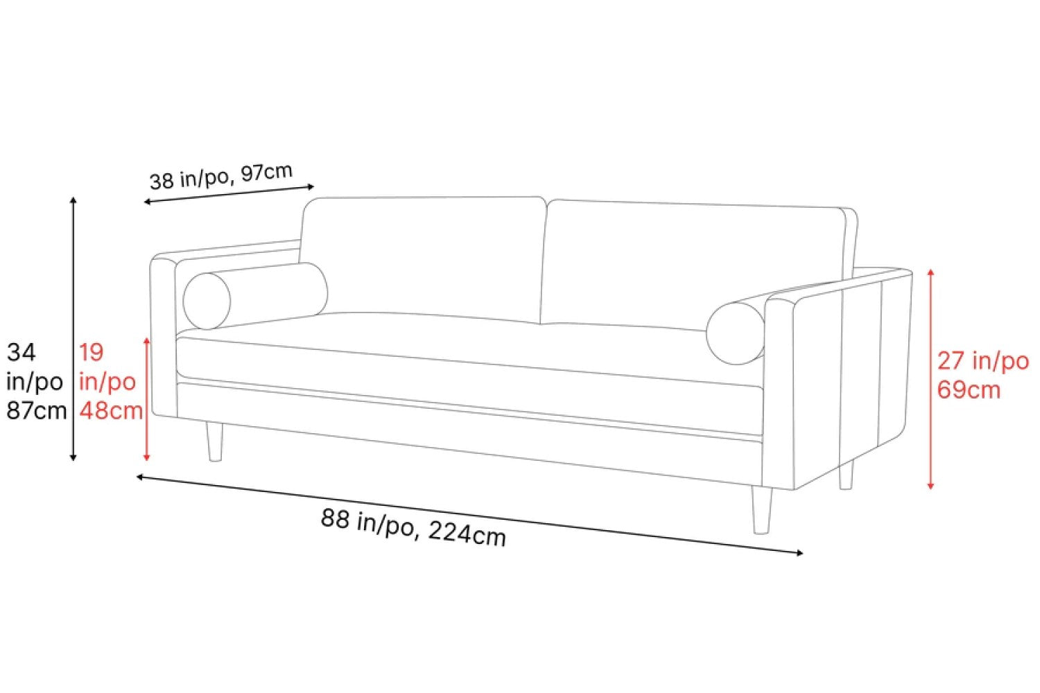 Isabella Leather Sofa