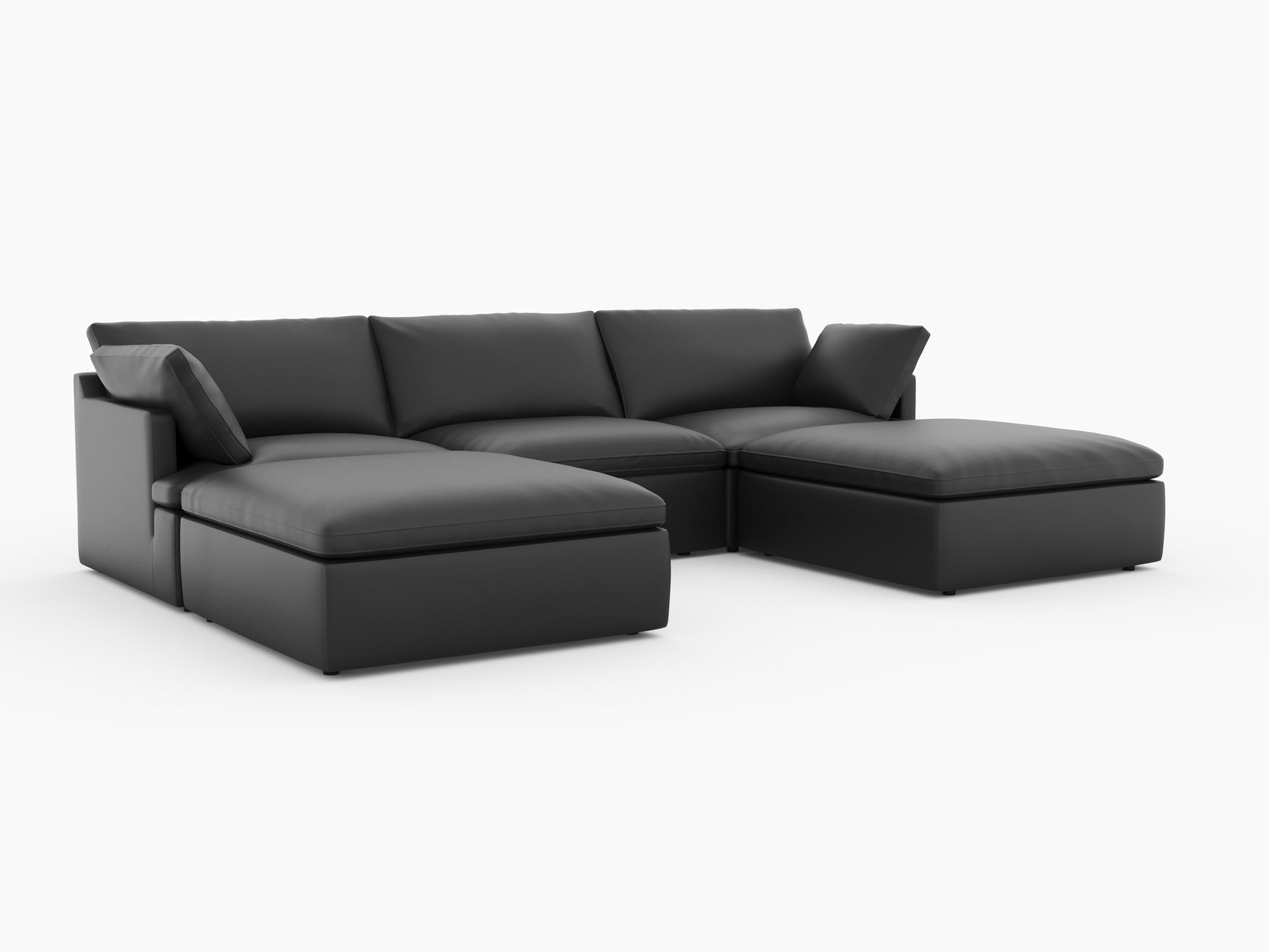 Isola Leather Theater Lounge Modular Sofa