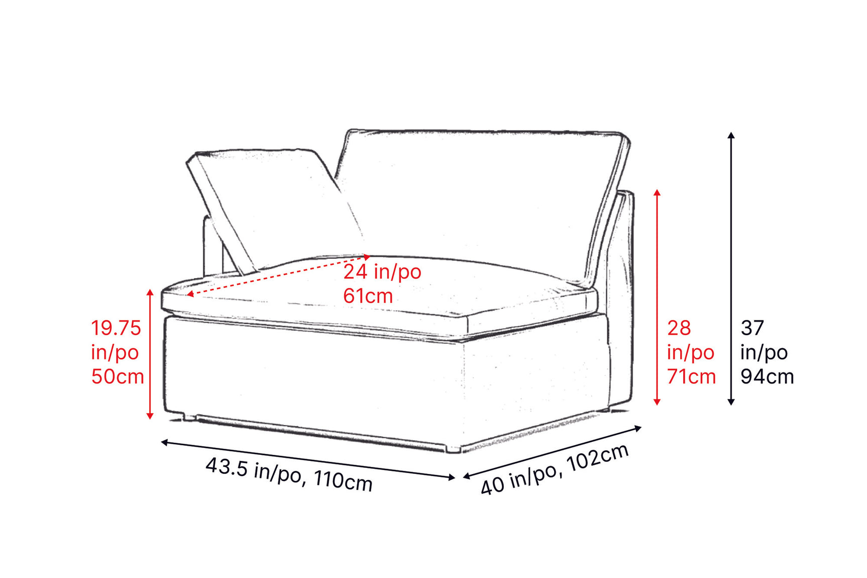 Isola Leather Theater Lounge Modular Sofa