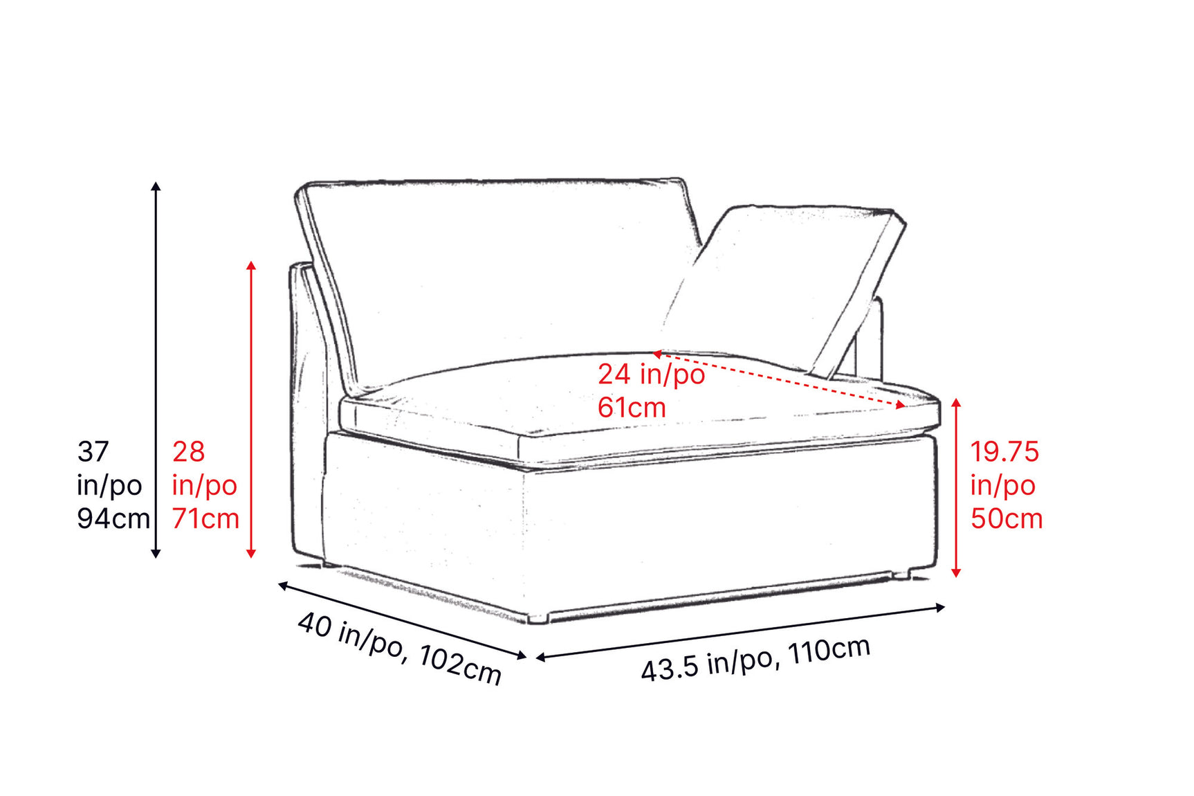 Isola Leather Theater Lounge Modular Sofa