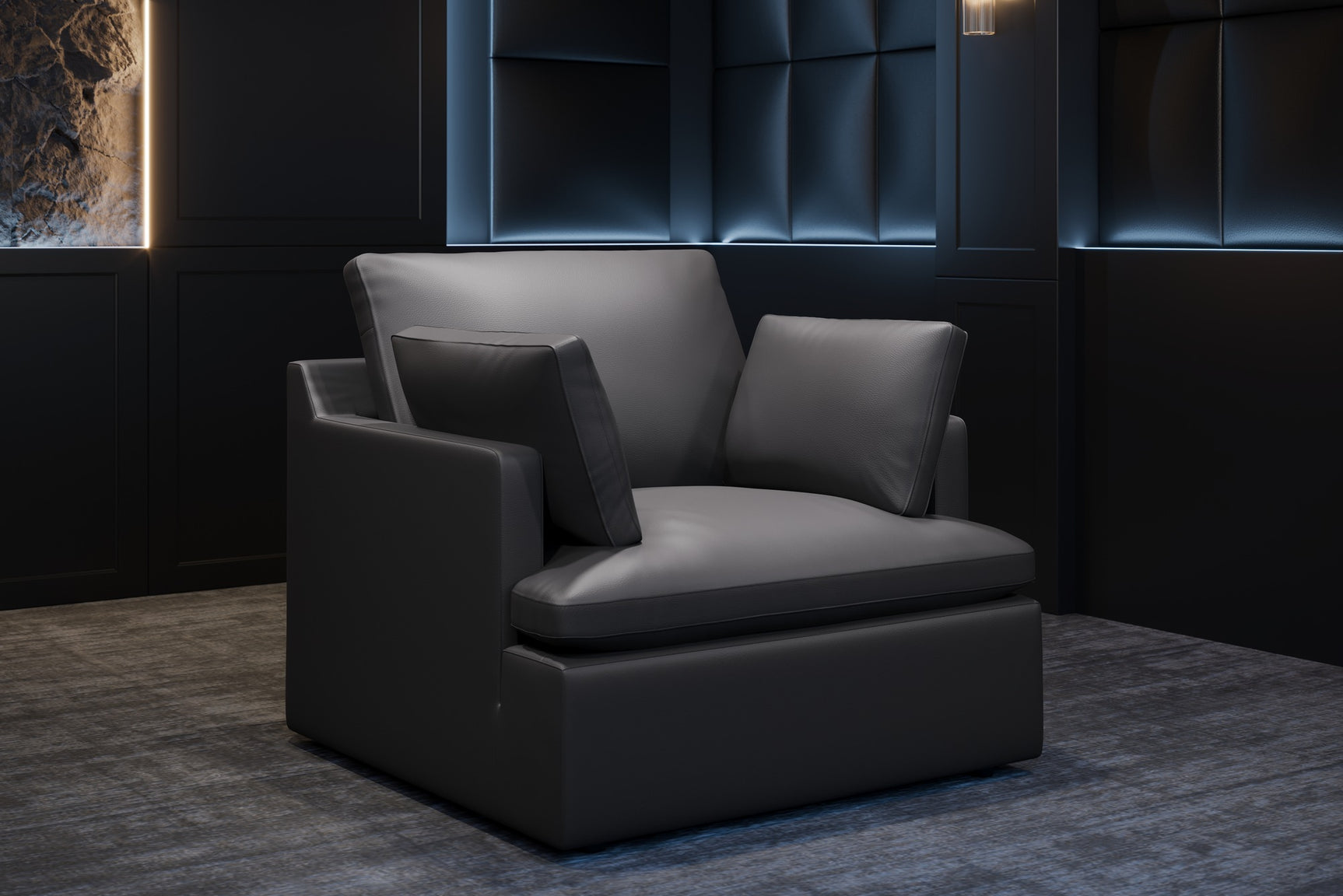 Isola Leather Theater Lounge Modular Sofa