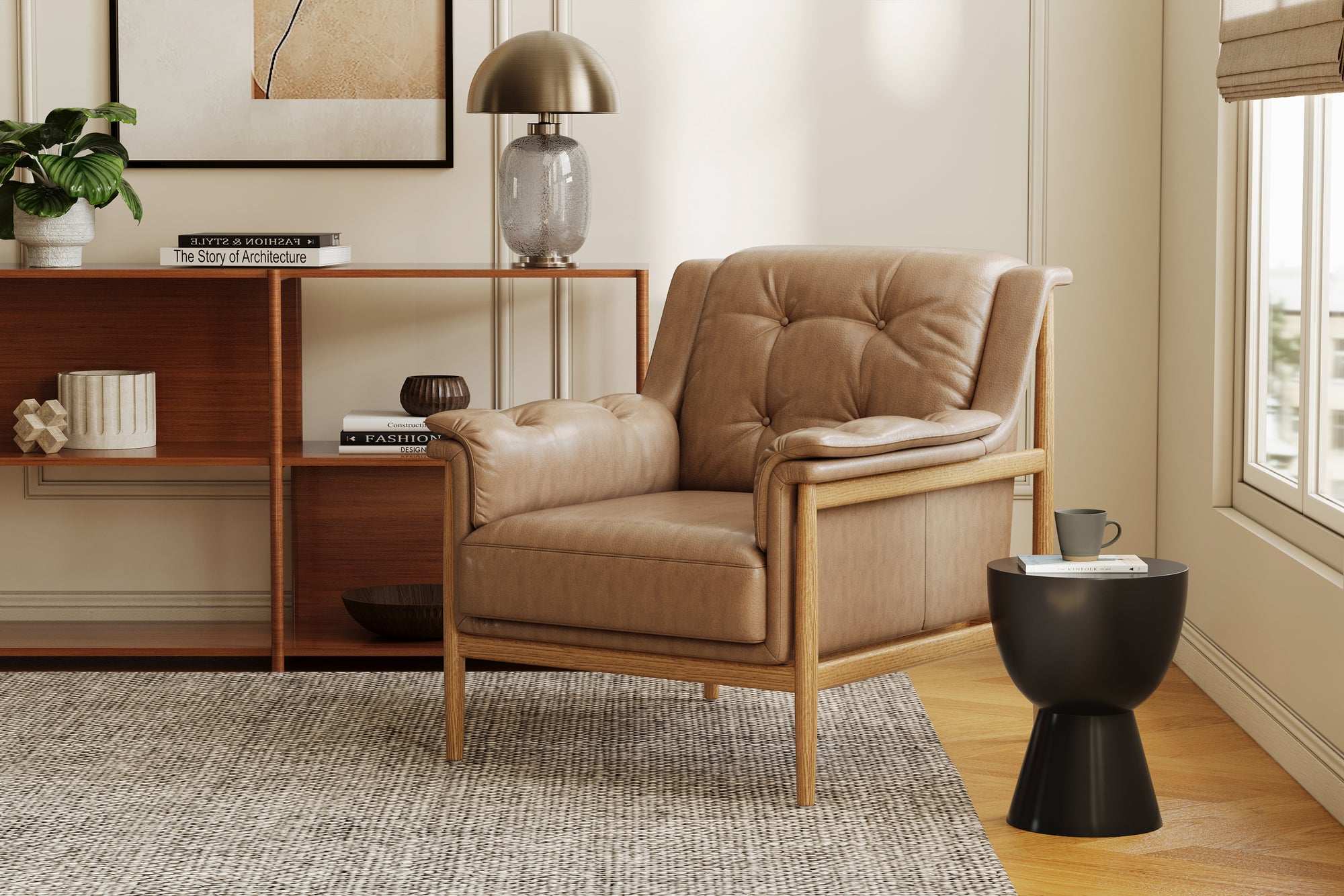 Jasmine Leather Accent Chair