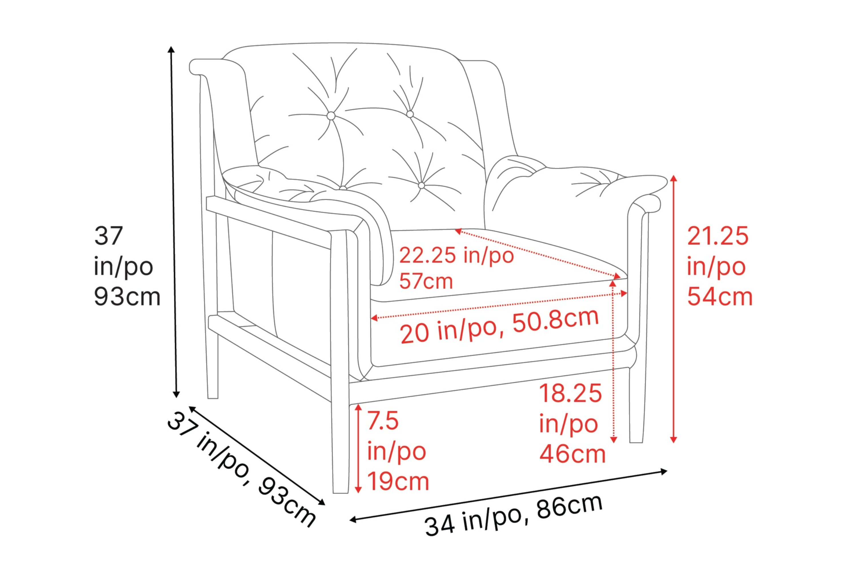 Jasmine Leather Accent Chair