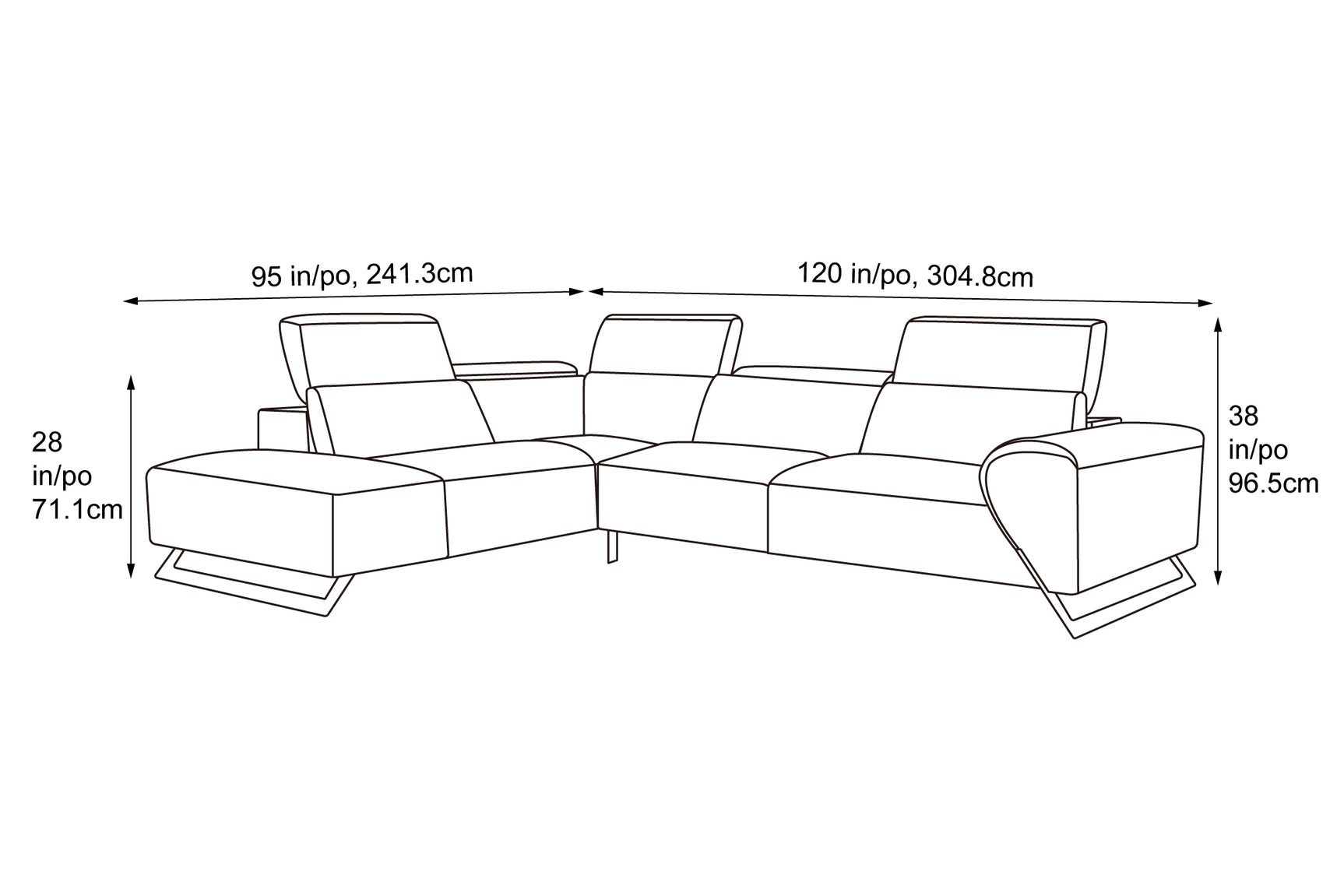 Juno Leather Sectional Sofa
