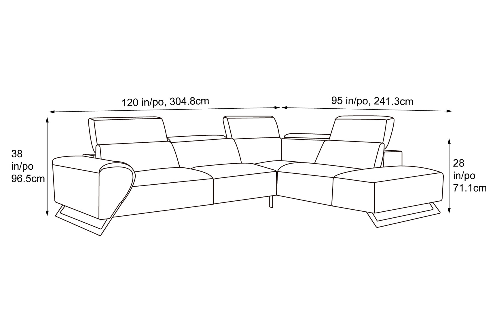 Juno Leather Sectional Sofa