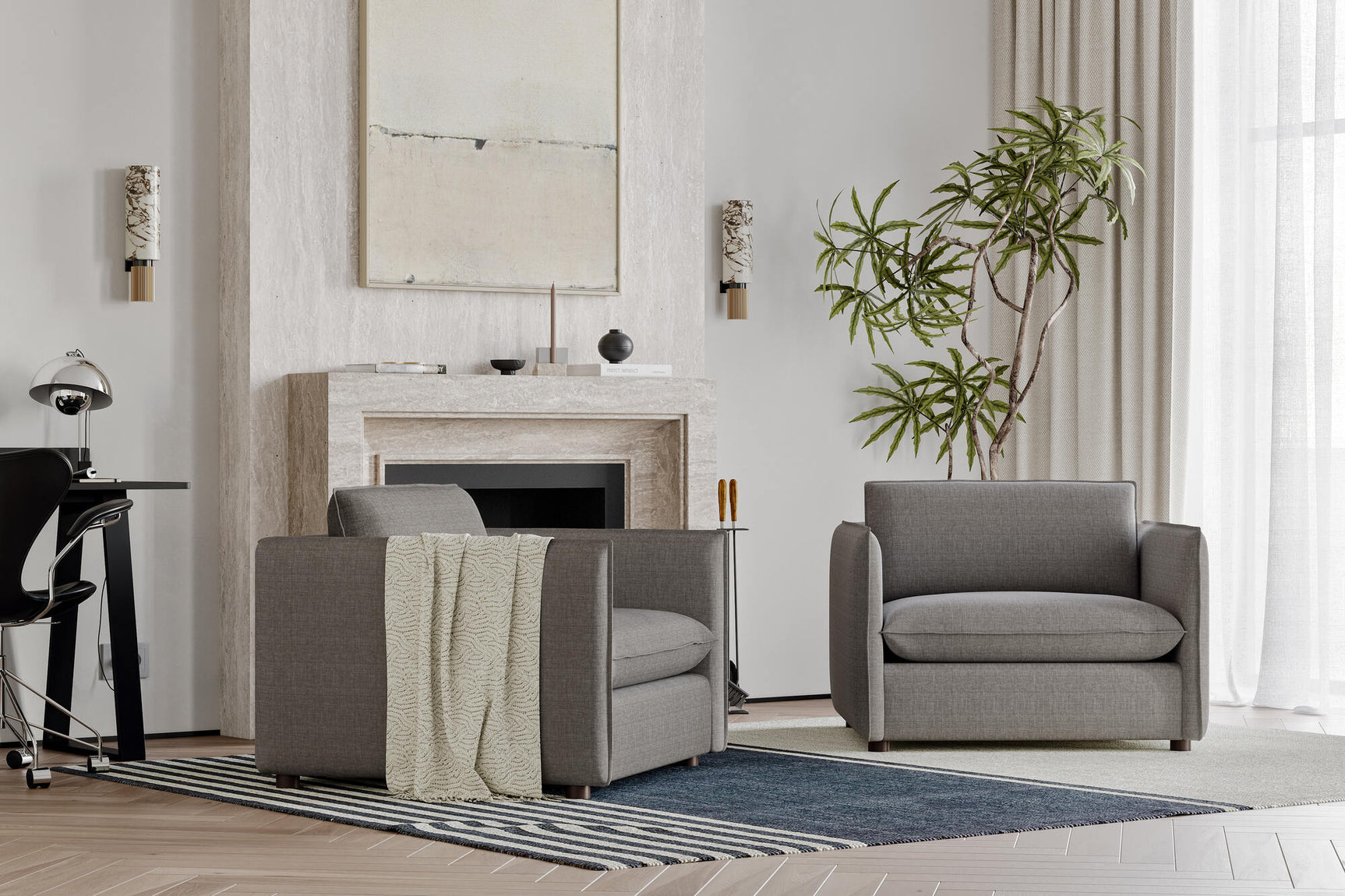 Katherine Fabric Accent Chair