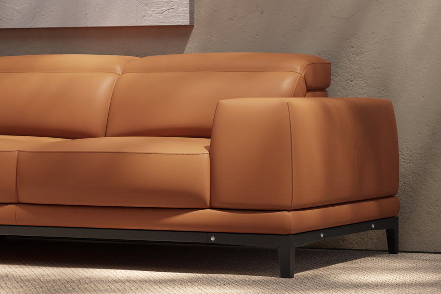 Valletta Leather Corner Sectional Sofa