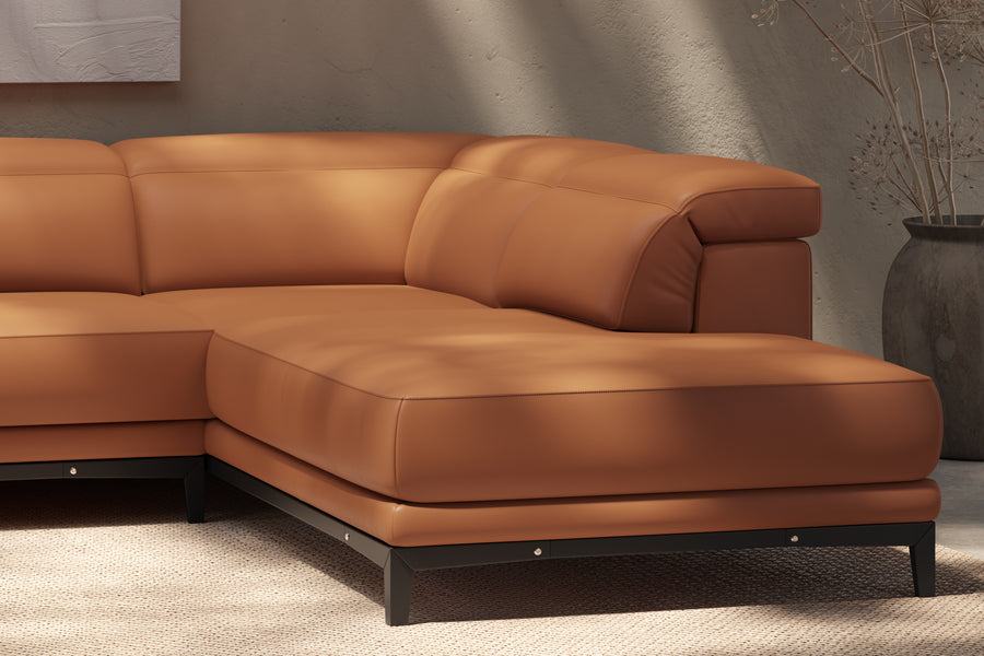 Valletta Leather Corner Sectional Sofa