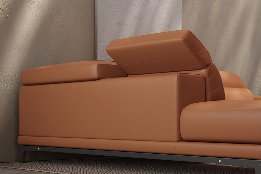 Valletta Leather Corner Sectional Sofa