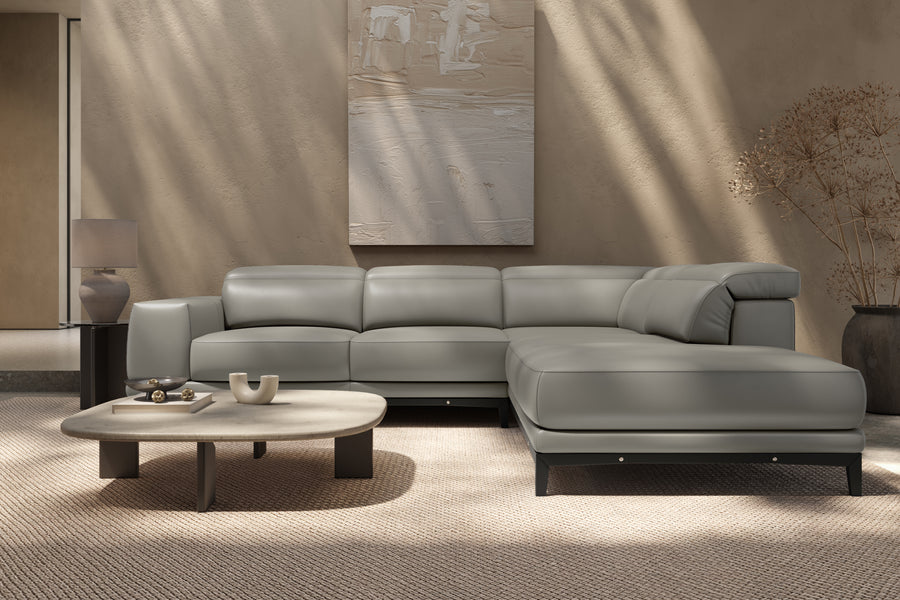 Valletta Leather Corner Sectional Sofa