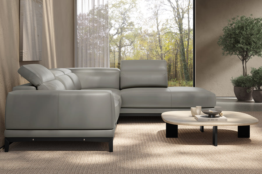 Valletta Leather Corner Sectional Sofa