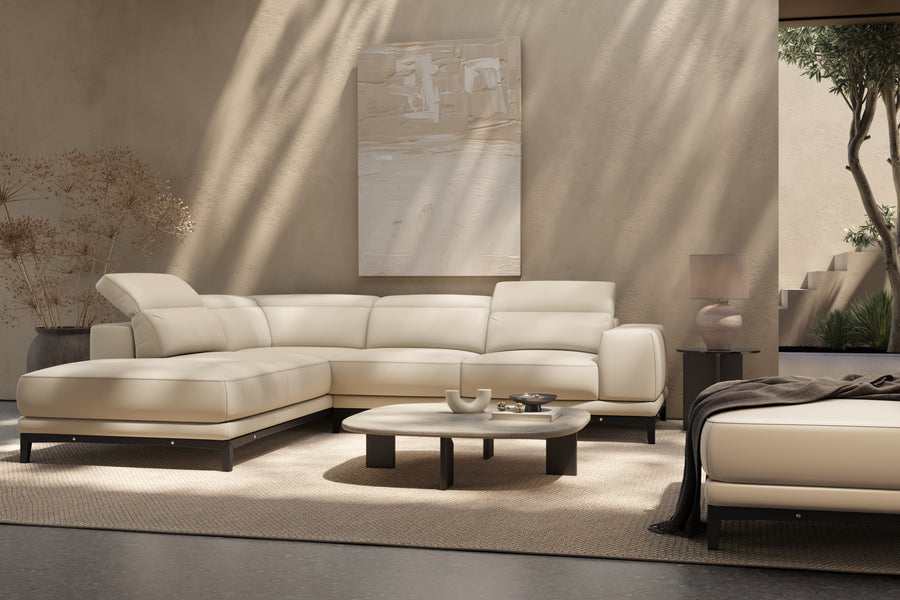 Valletta Leather Corner Sectional Sofa