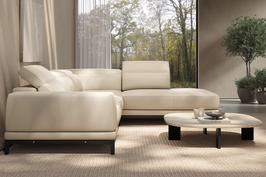 Valletta Leather Corner Sectional Sofa