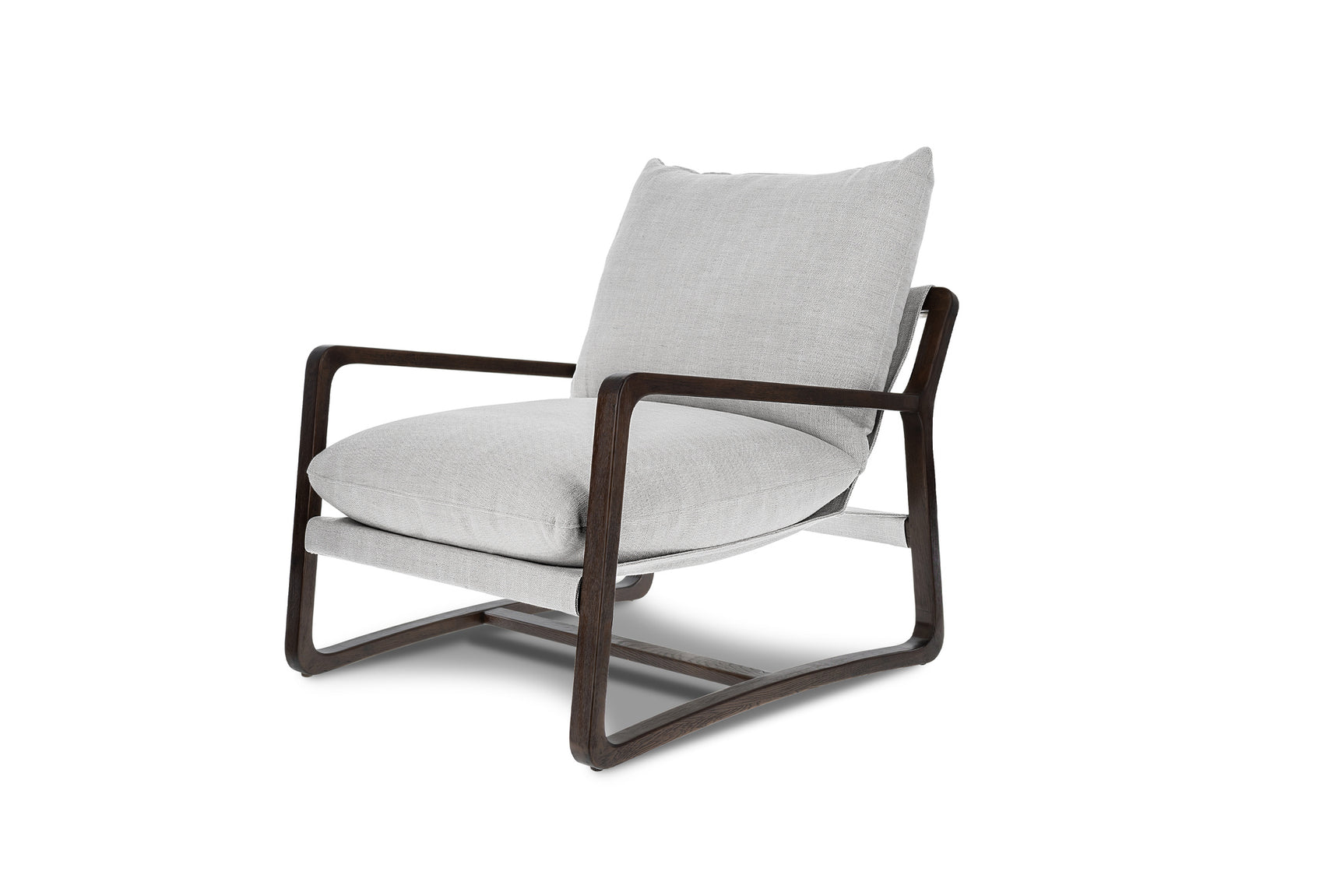 Lagon Fabric & Wood Accent Chair