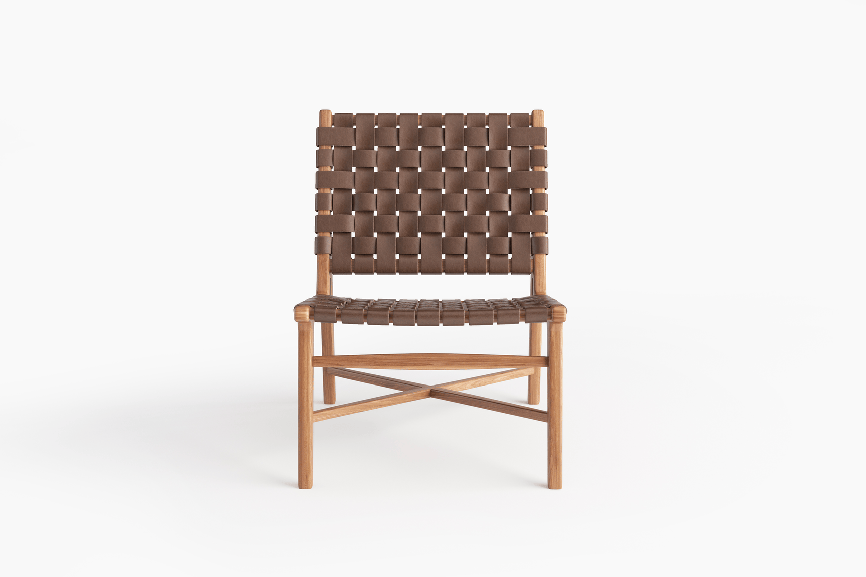 Lauren Leather & Wood Accent Chair
