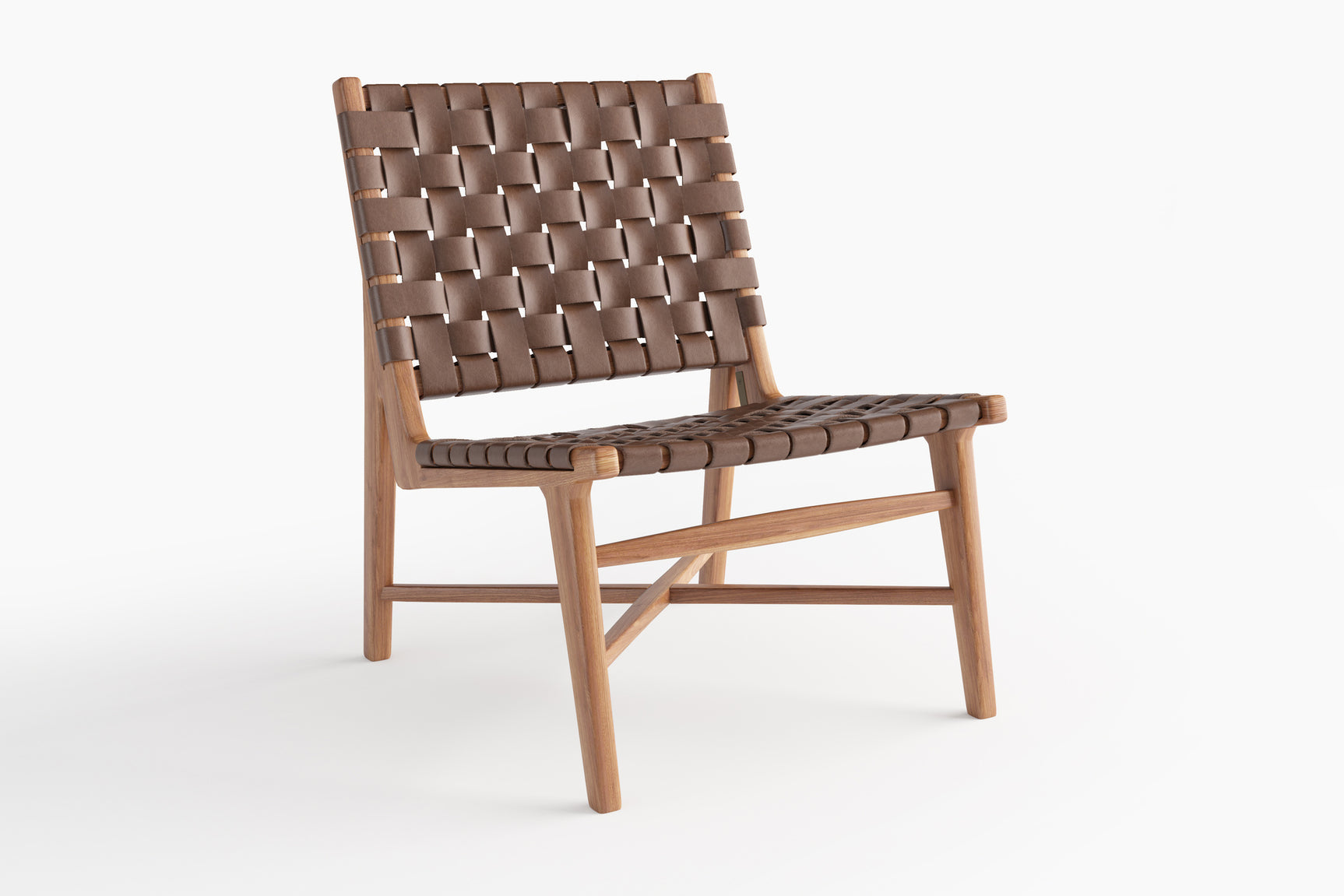 Lauren Leather & Wood Accent Chair